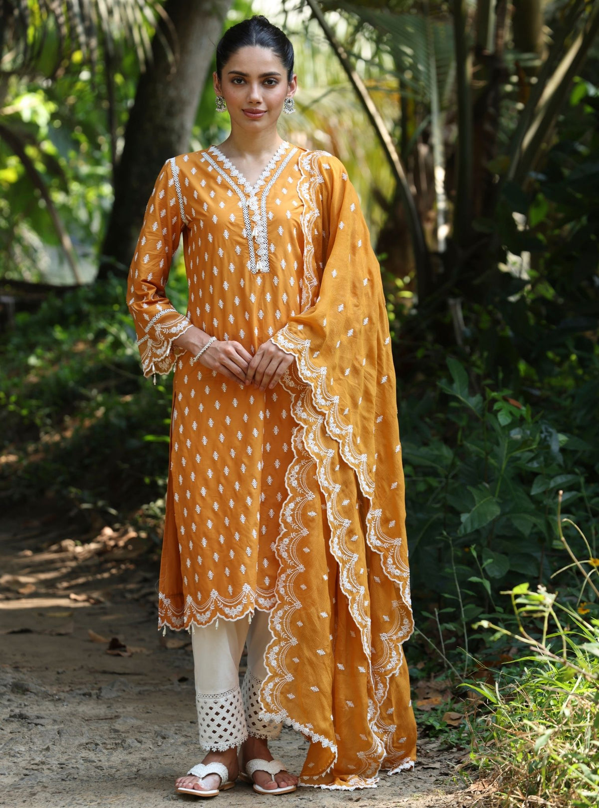 Melanie Supima Cotton Mango Kurta Set main image 0