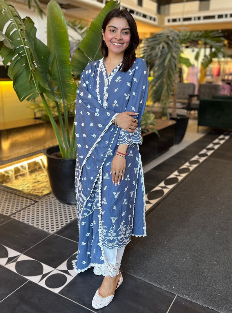 Mulmul Supima Cotton Satari Yellow kurta