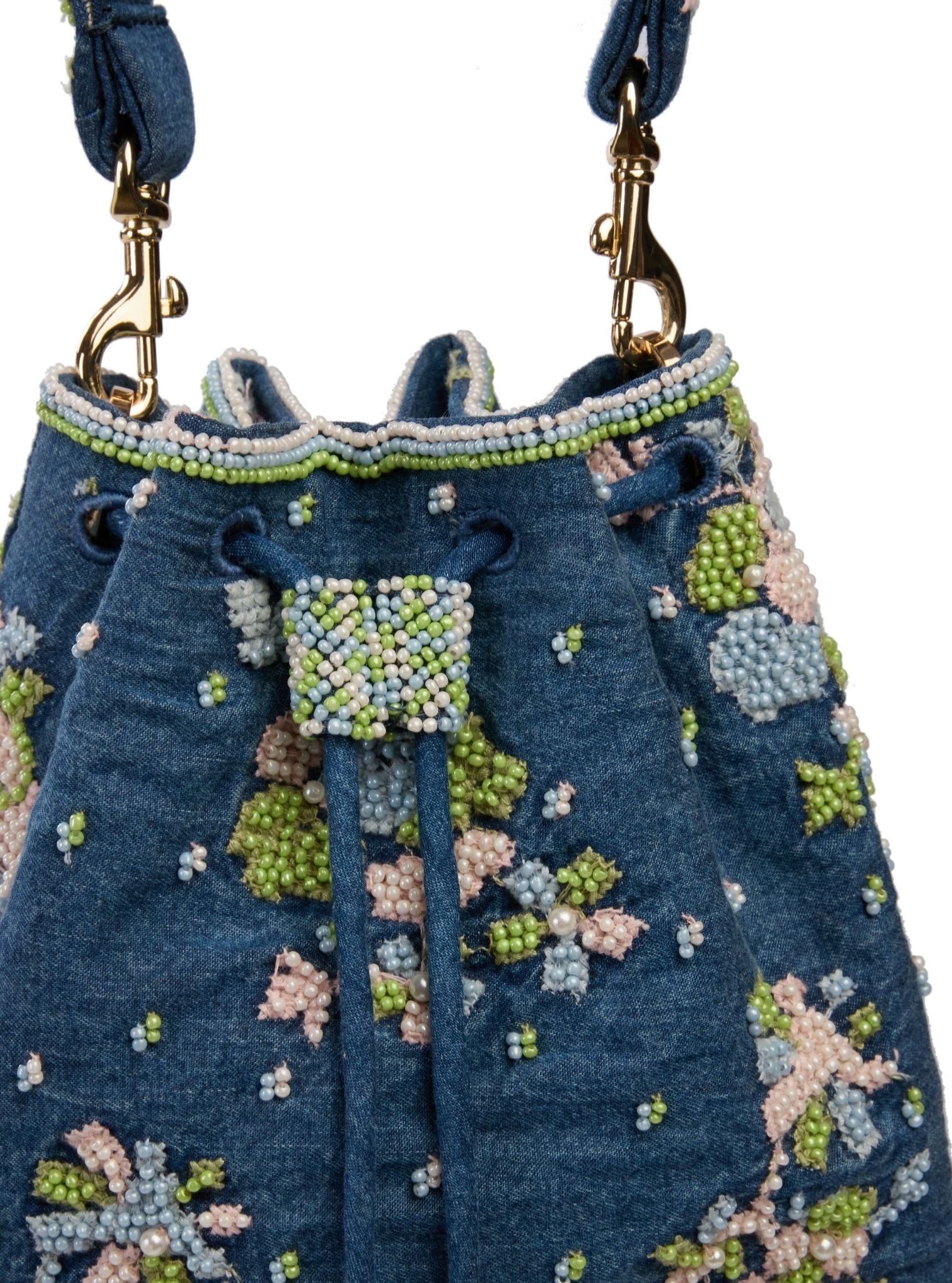 Zara Denim Multi Colour Potli Bag
