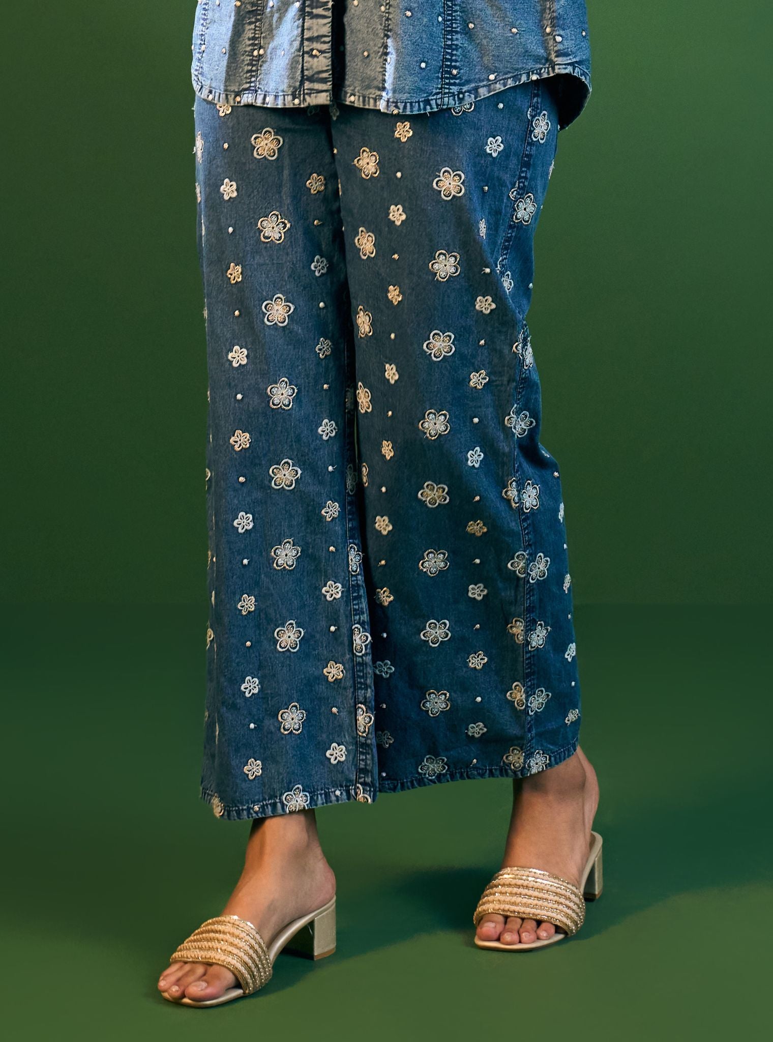 Mulmul Denim Winslet Shirt With Mulmul Denim Winslet Pant