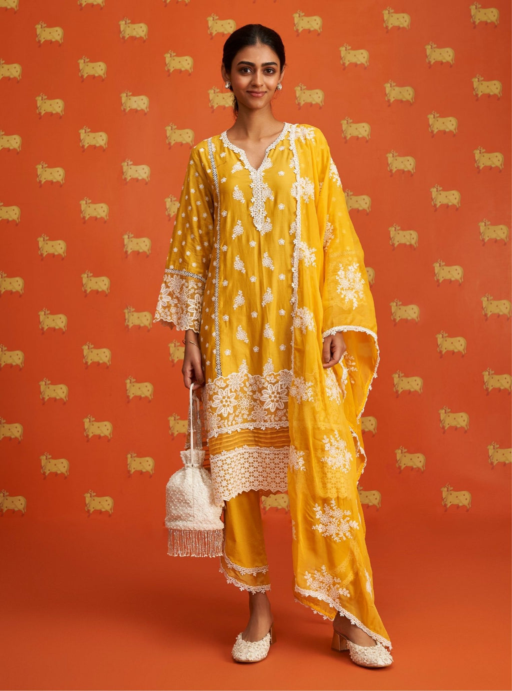 Pima Satin Gail Kurta With Gail pyajama