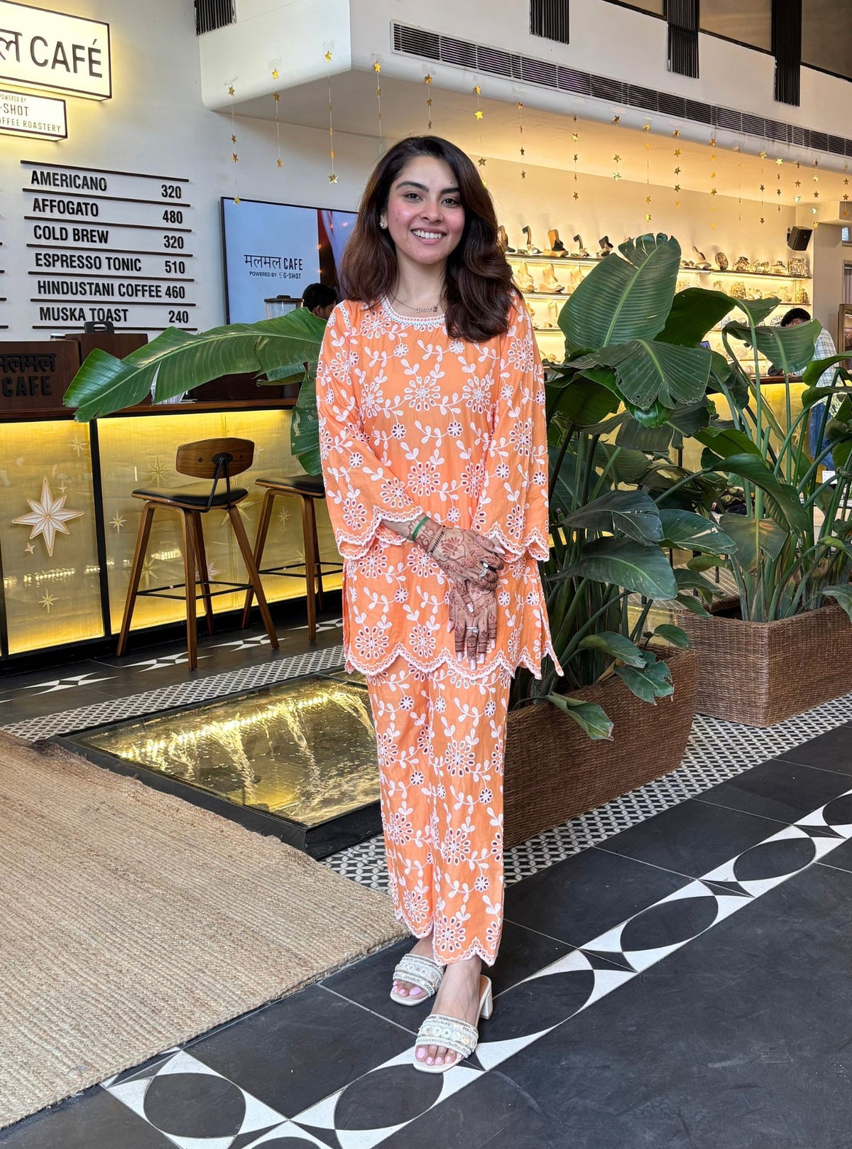 Myrtle Supima Cotton Orange Co-ord Set