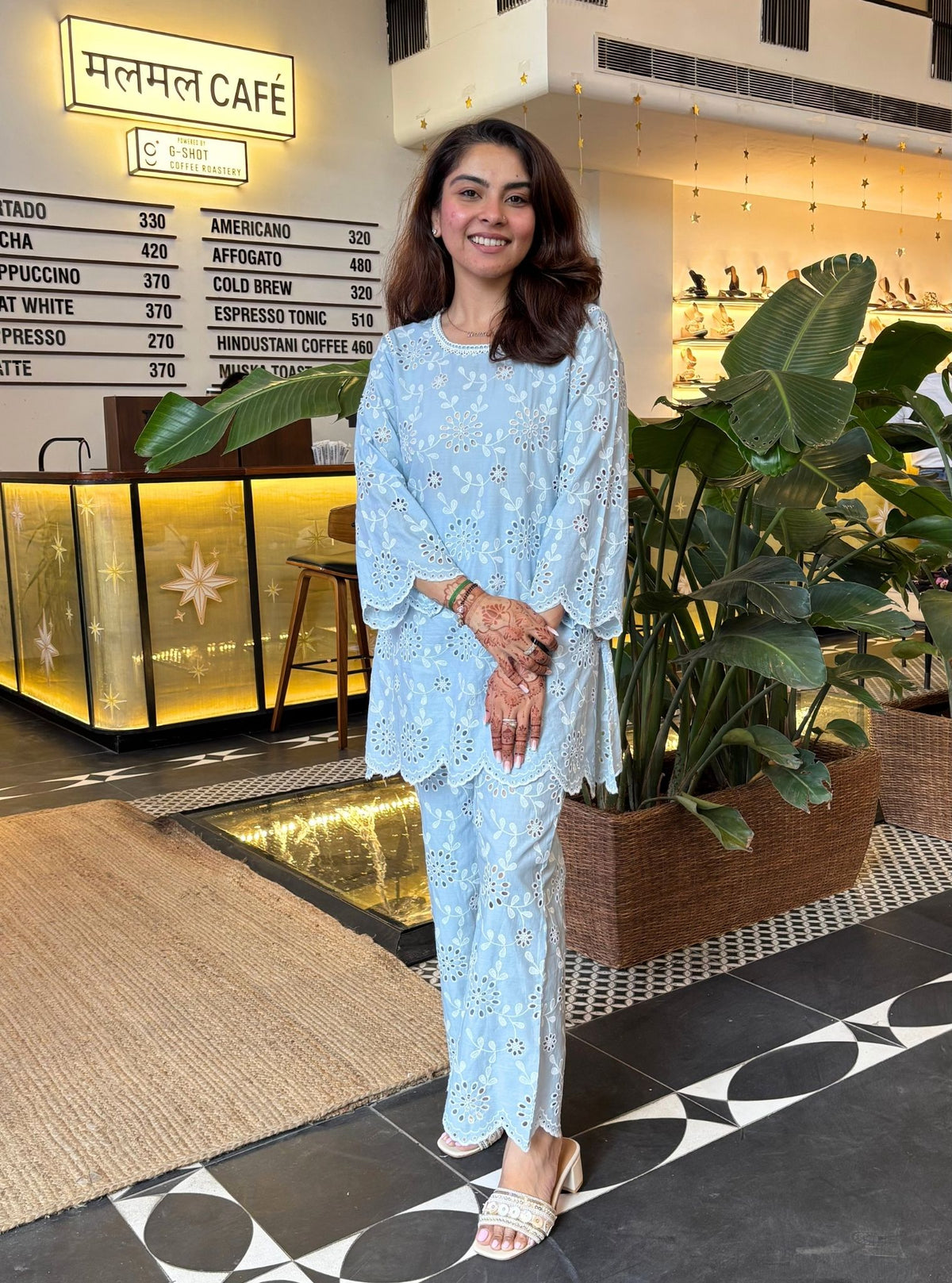 Myrtle Supima Cotton Blue Co-ord Set