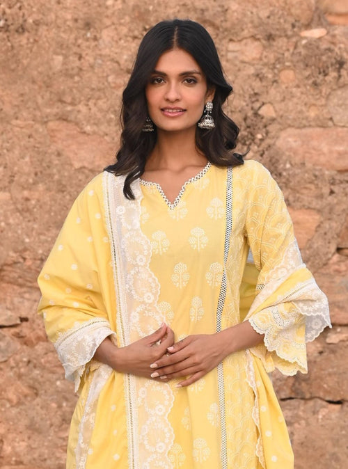 Lexi Supima Cotton White Kurta Set