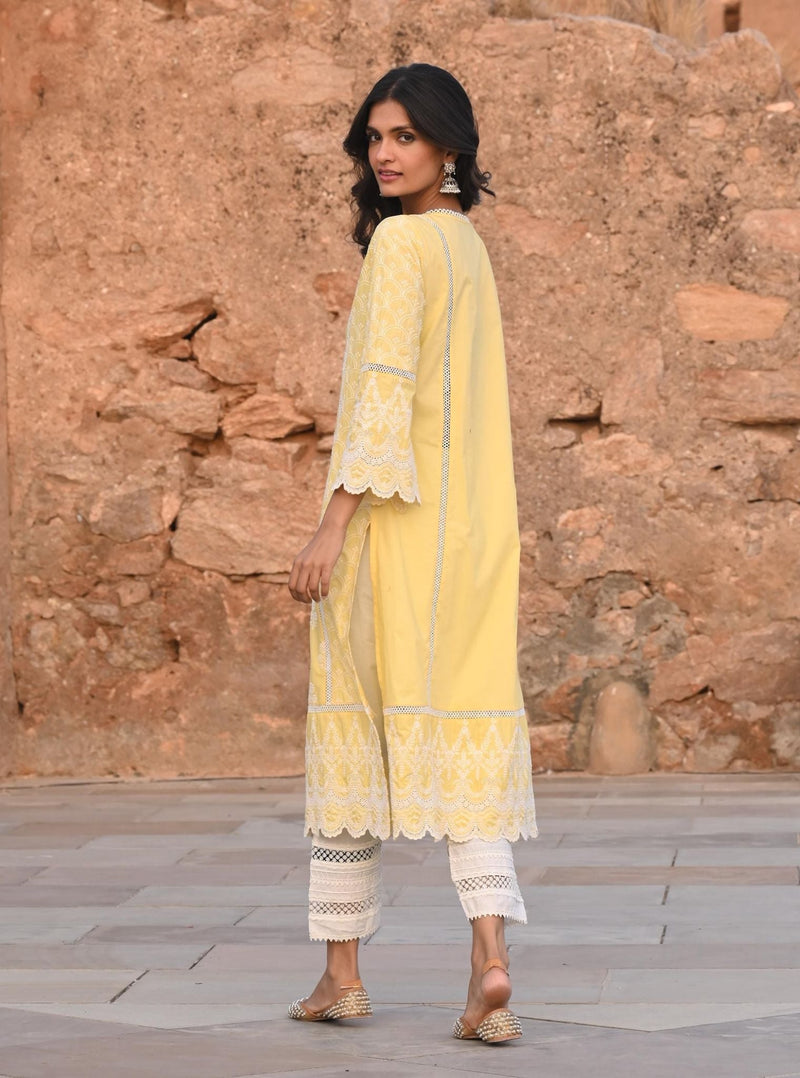 Mulmul Supima Cotton Slit pyajama main image 1