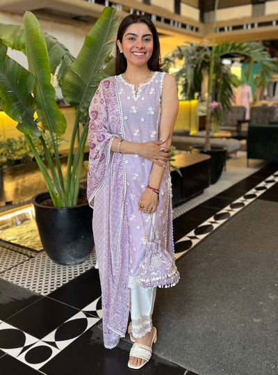 Emmie Supima Cotton Lilac Kurta Set