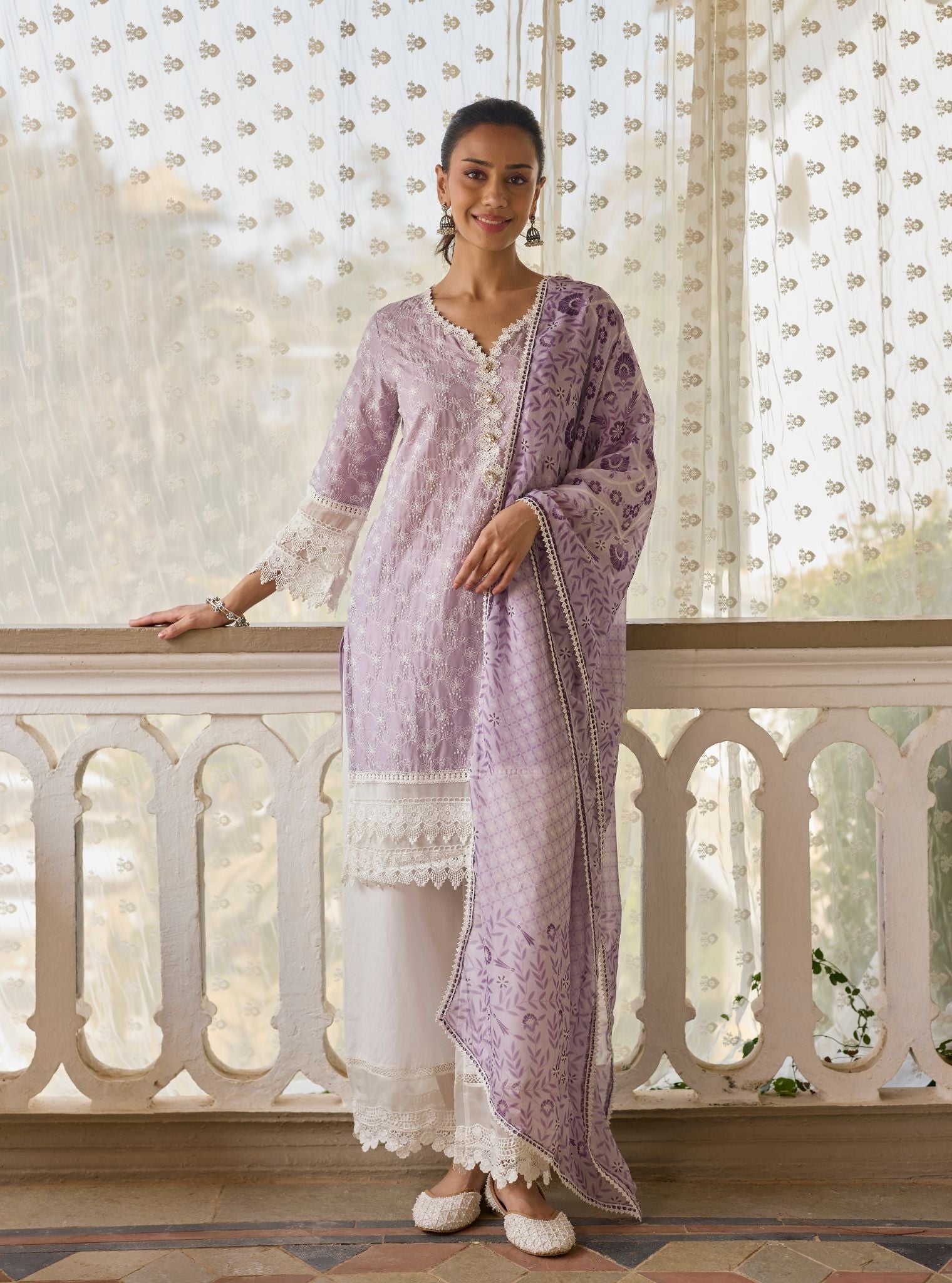 Ivy Supima Cotton Lilac Kurta Set