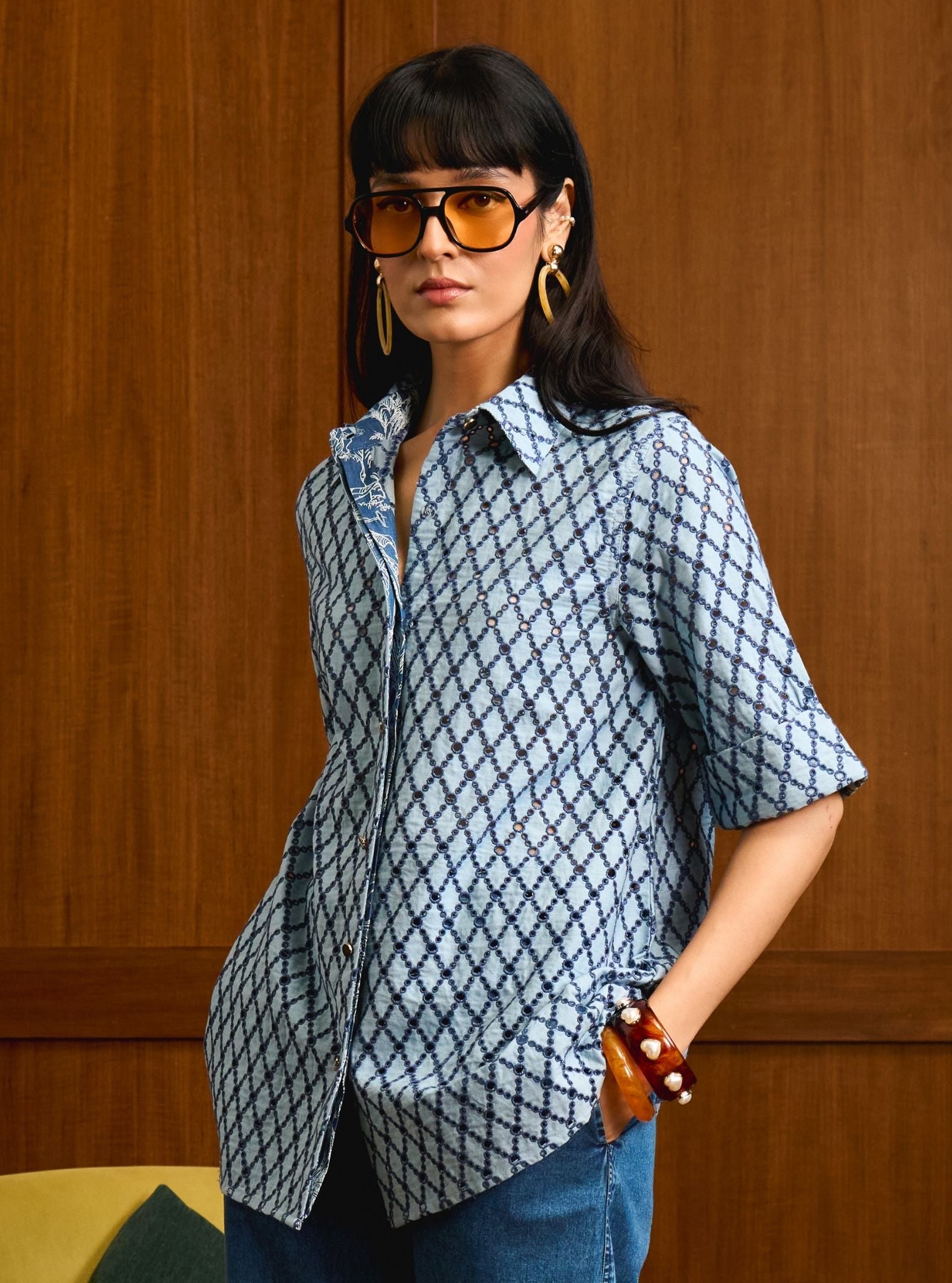 Tiri Denim White Shirt