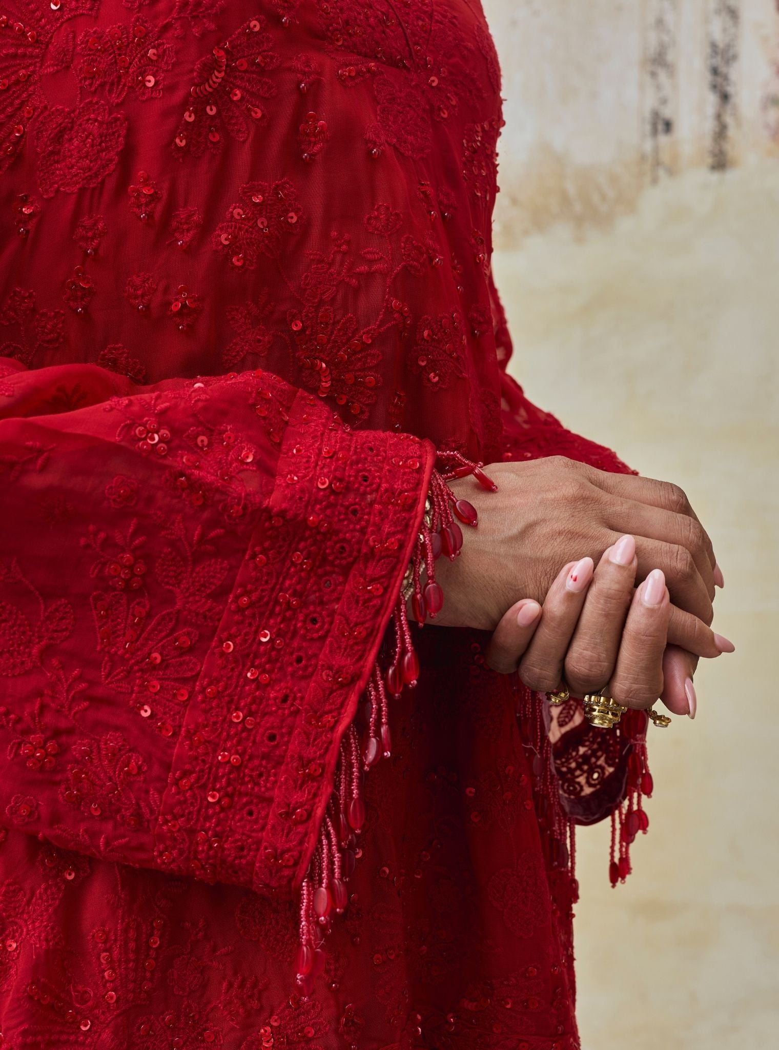 Reja Organza Red Co-ord Set