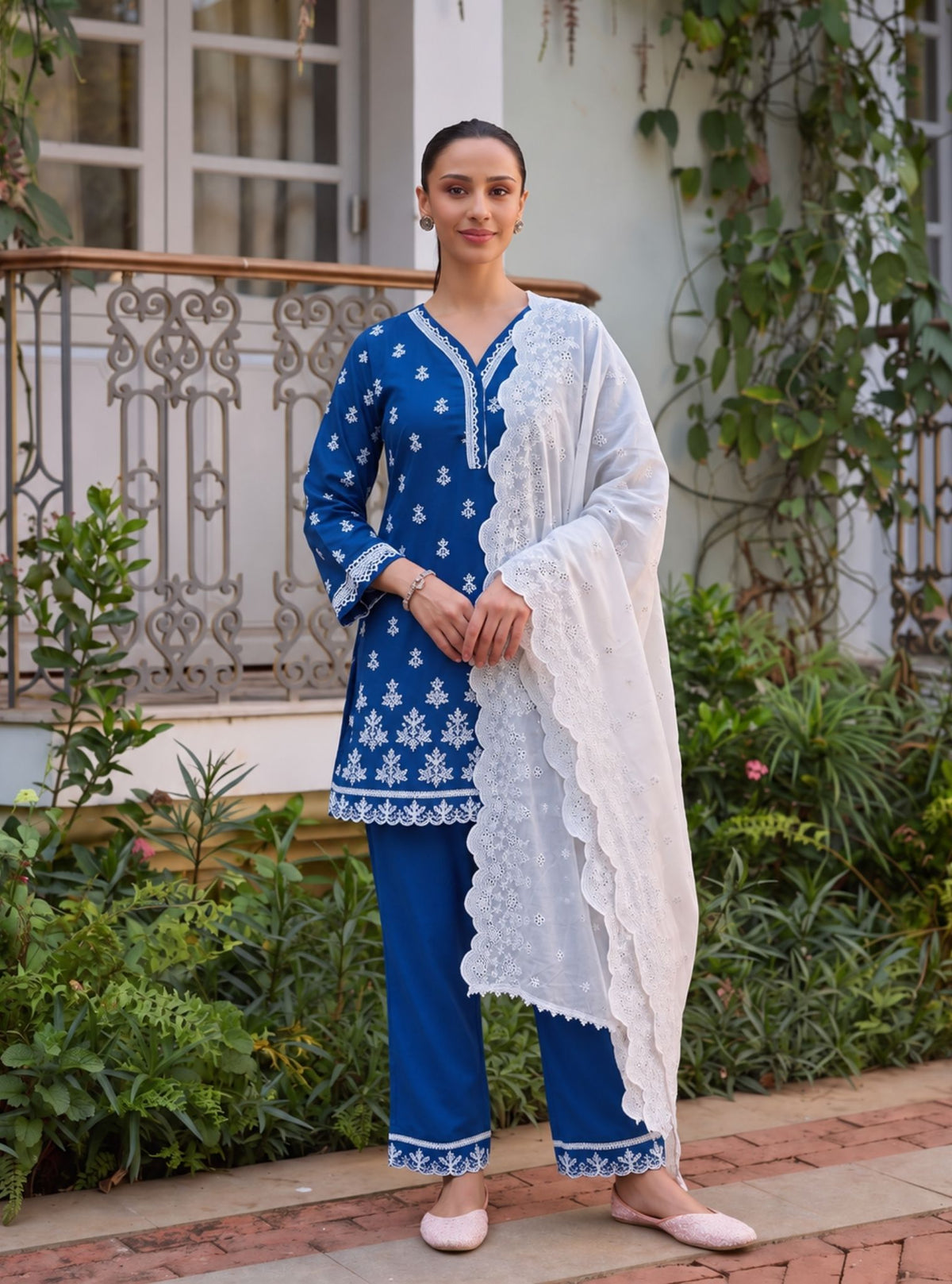 Rith Supima Cotton Navy Kurta Set