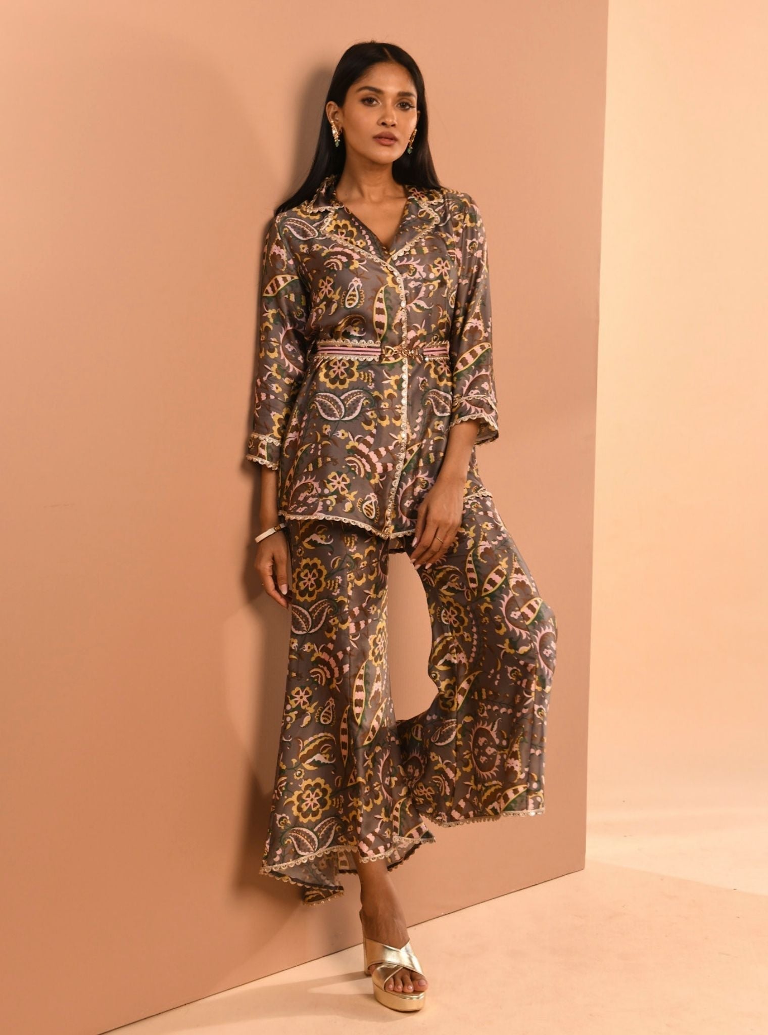 Mulmul Cupro Bree Grey Pant