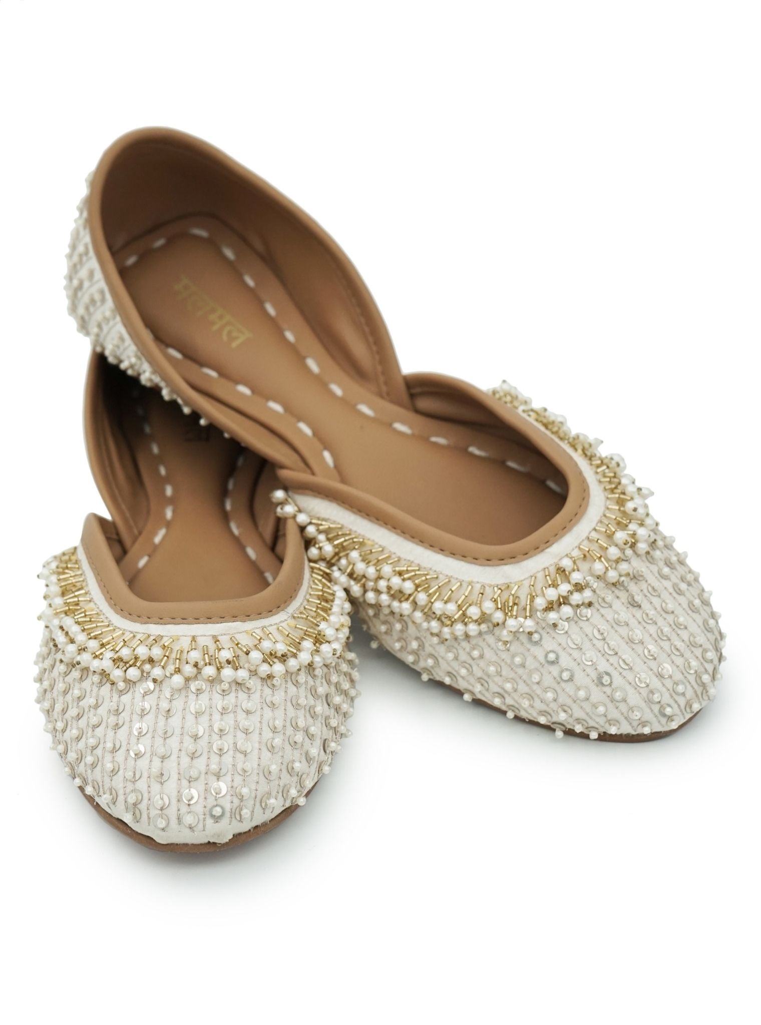 Mulmul Aira Off White Vegan Jutti