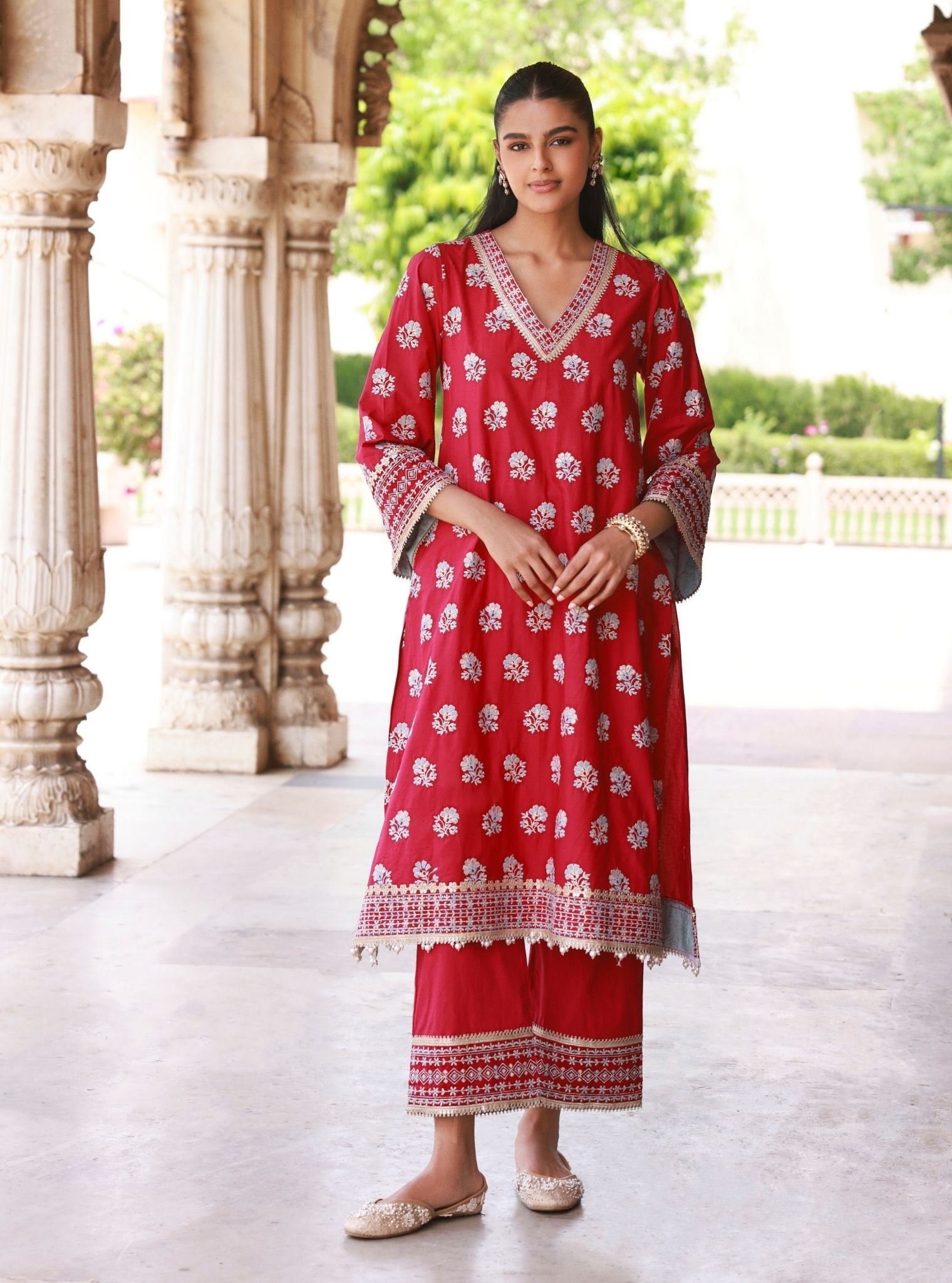 Yalika Fuschia Kurta Set