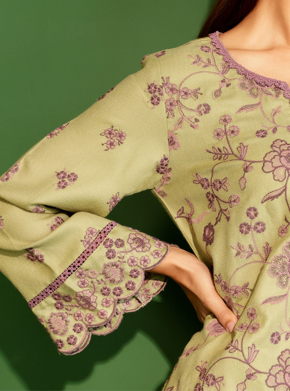 Juno Wool Off White Kurta Set main image 1