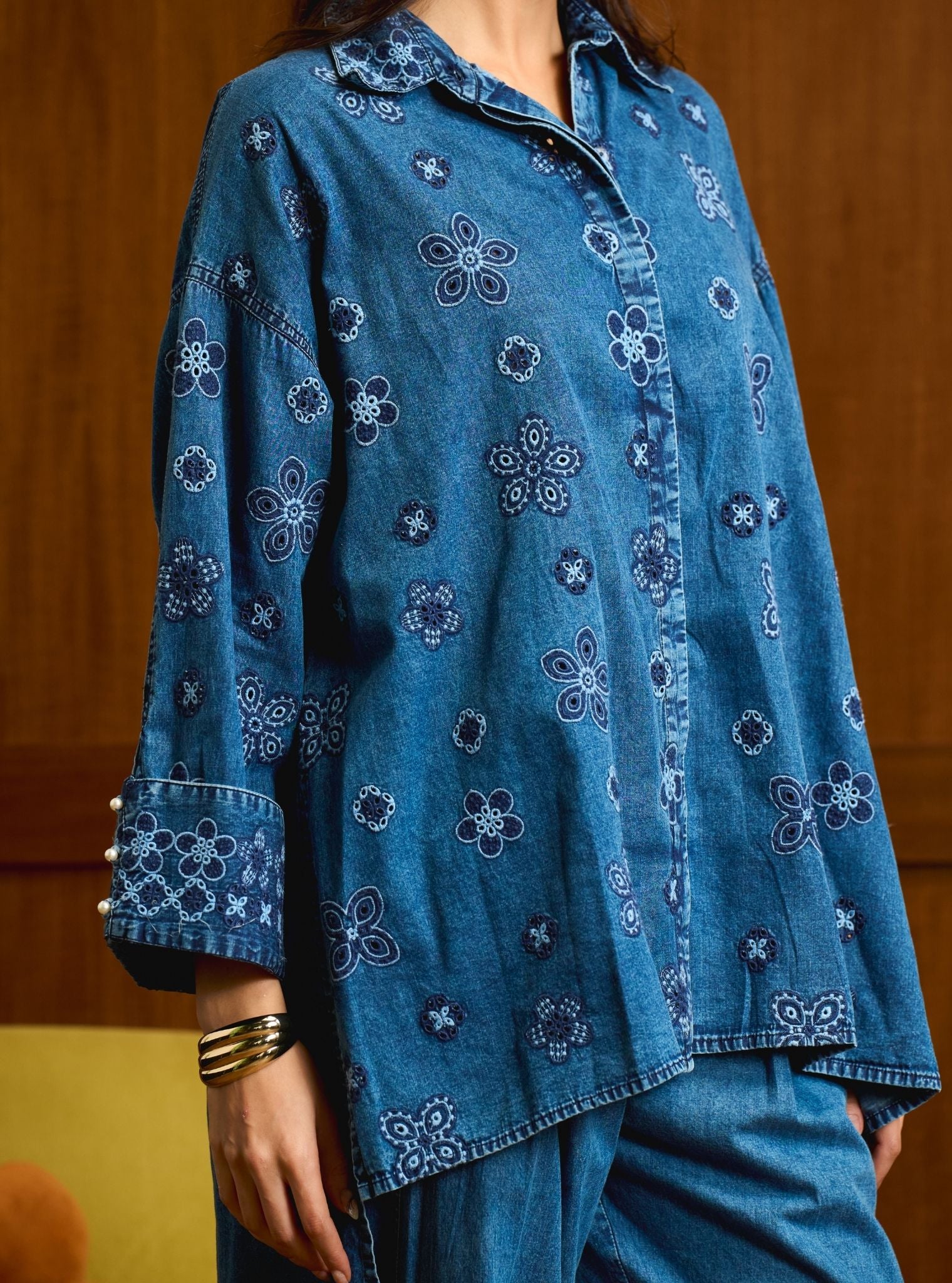 Veha Denim Navy Shirt Set