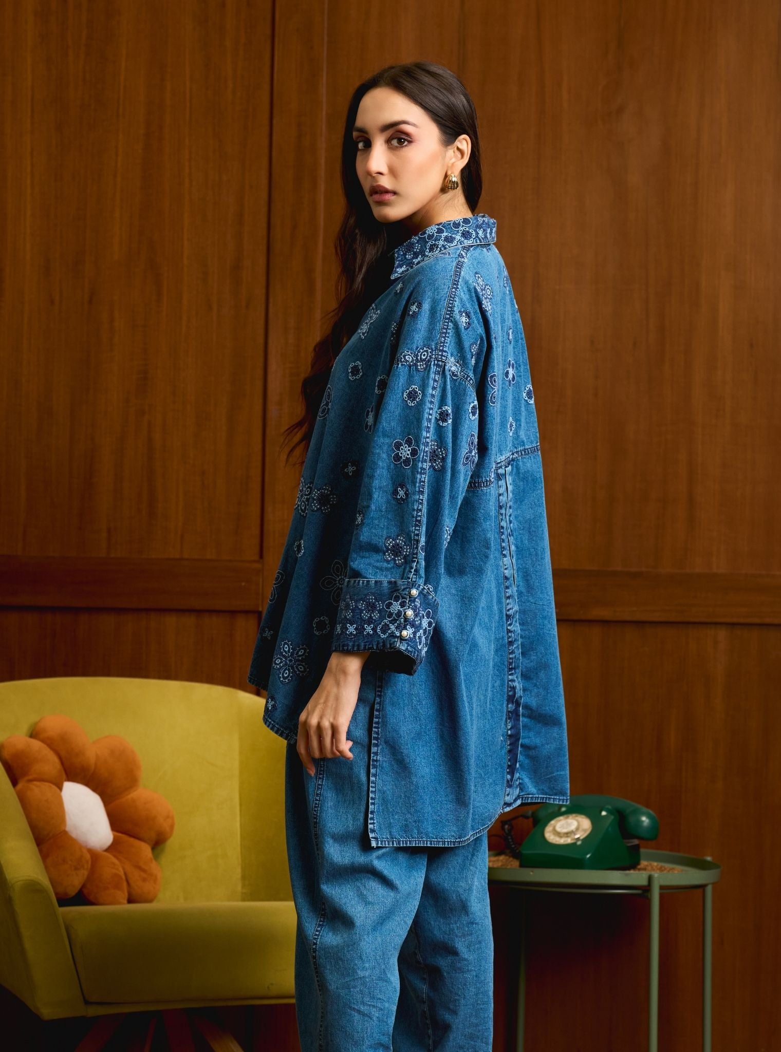 Veha Denim Navy Shirt Set