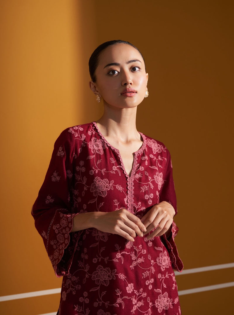 Juno Wool Off White Kurta Set