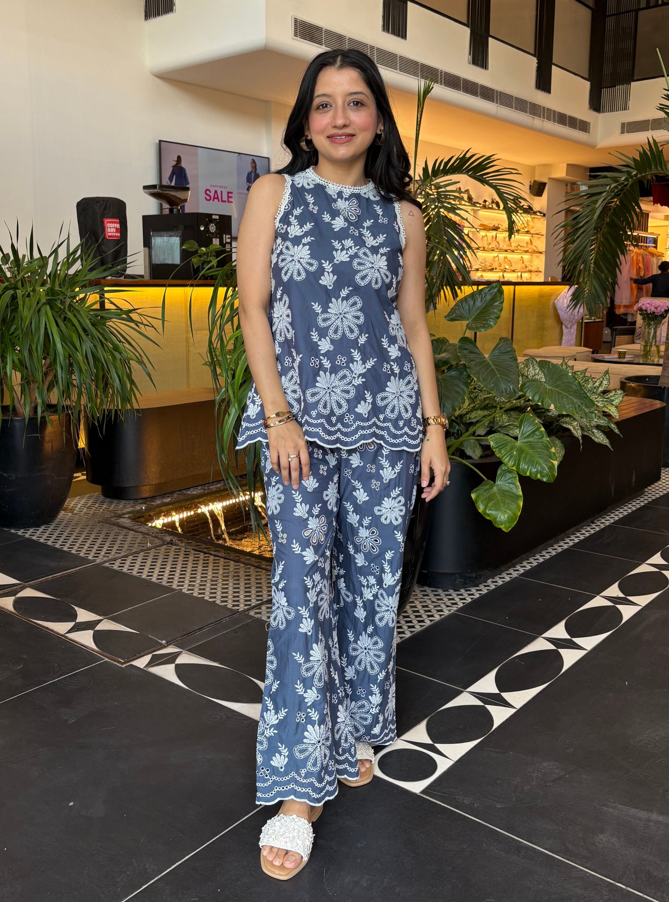 Neve Cotton Navy Co-ord Set