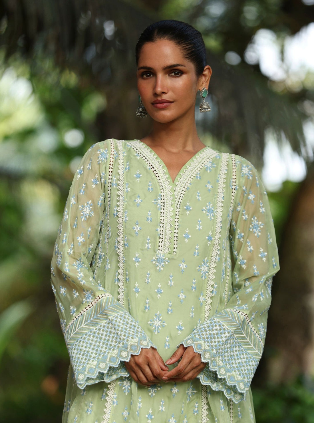 Mulmul Organza Niral Denim Dupatta