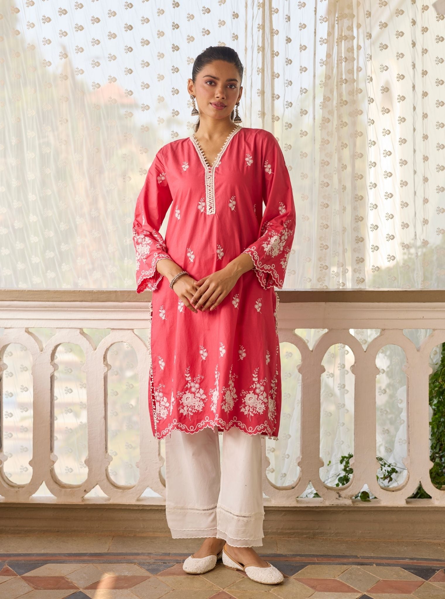 Love Song Supima Cotton Red Kurta Set