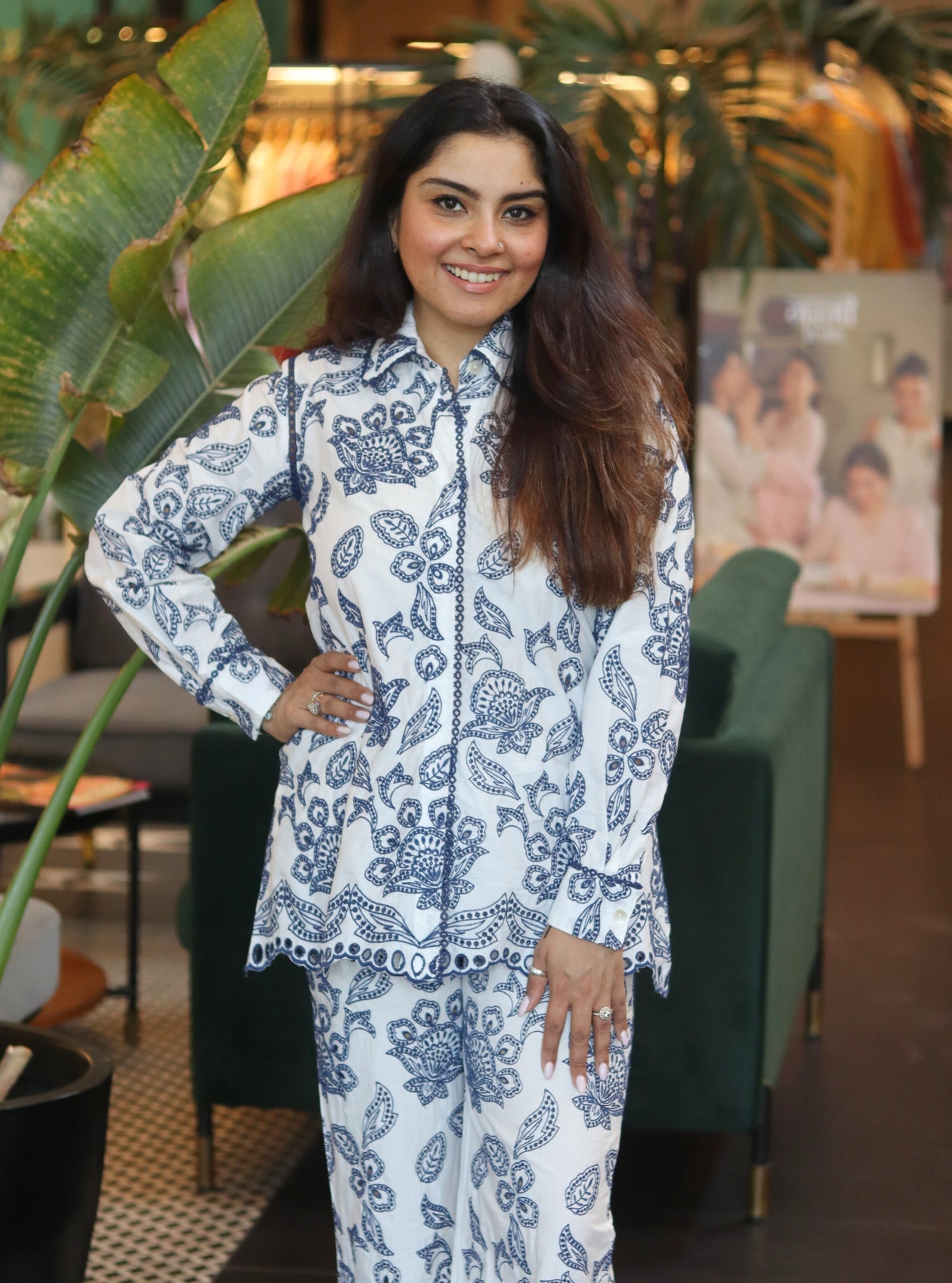 Mulmul Supima Cotton Saanjh White Pant