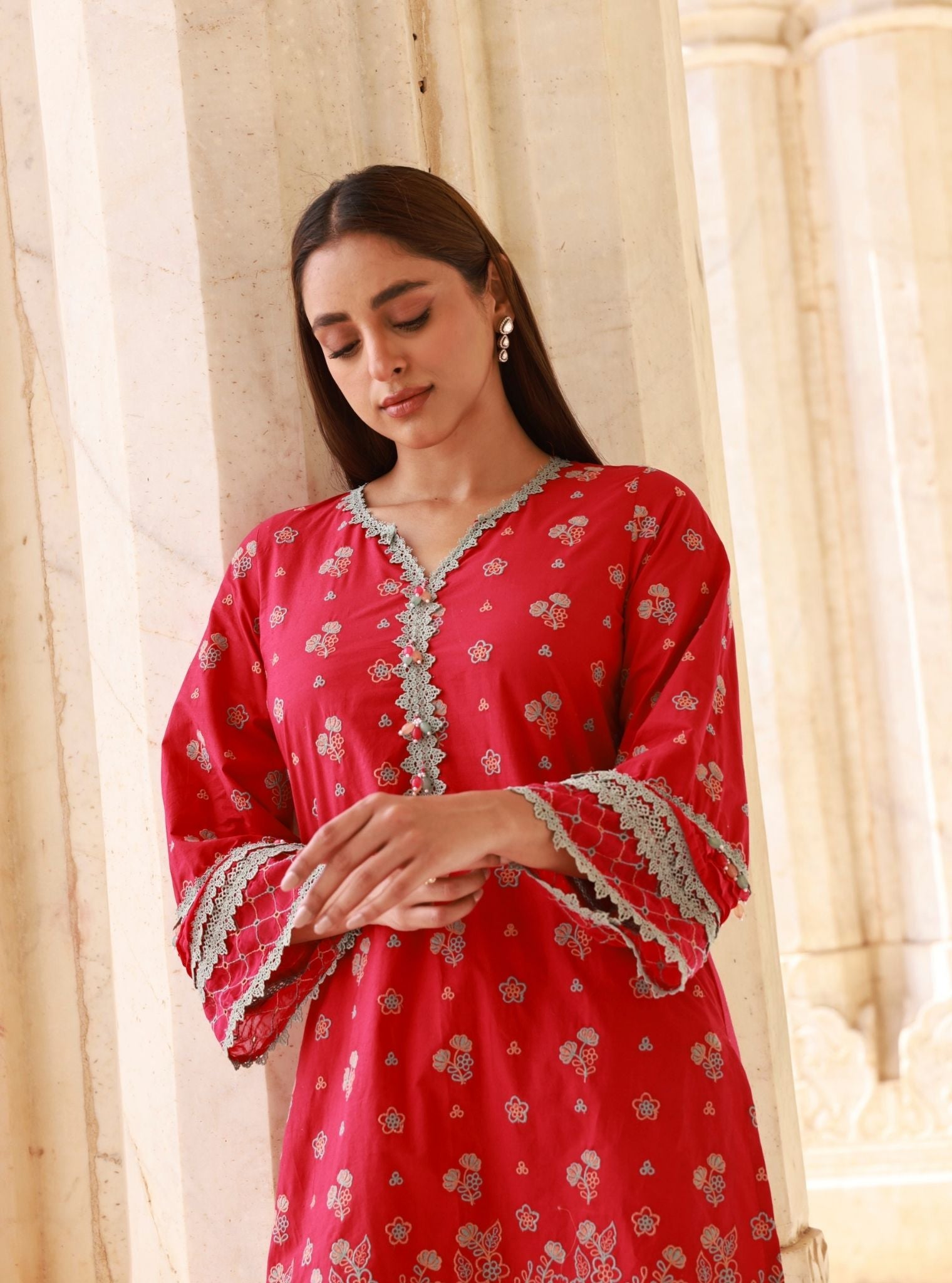 Kaveera Fuschia Kurta Set