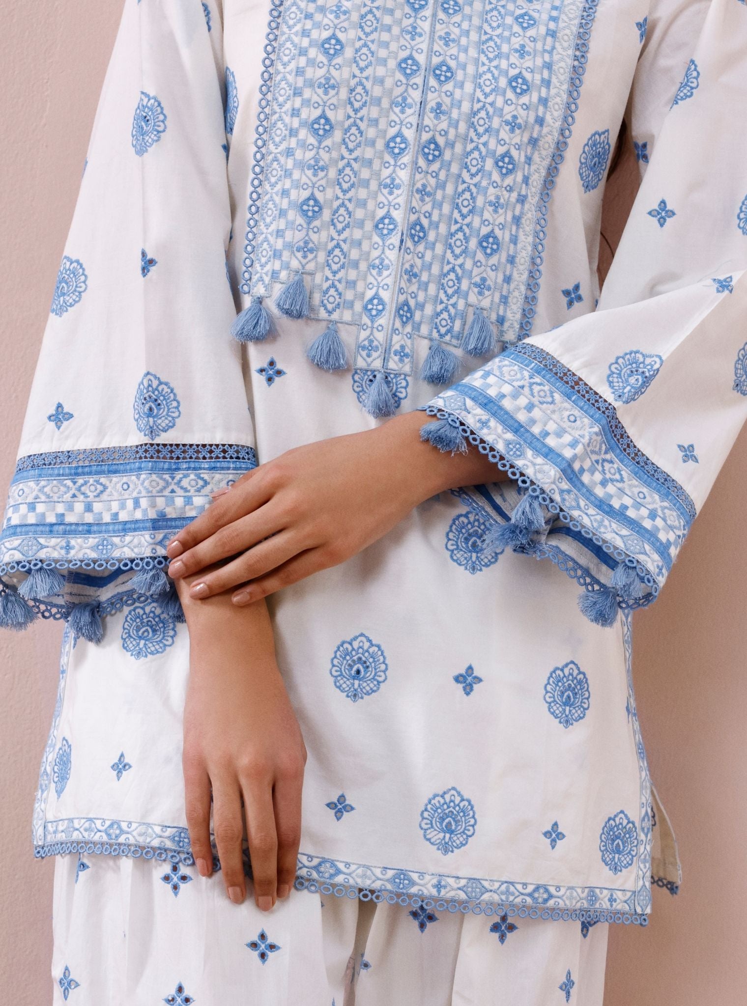 Amora Supima Cotton Off-White Co-ord Set