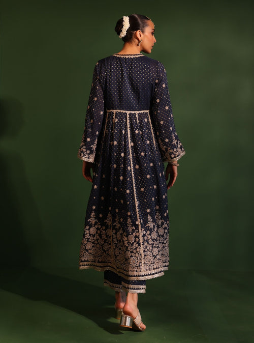 Rangeela Banarsi Pink Anarkali Kurta Set