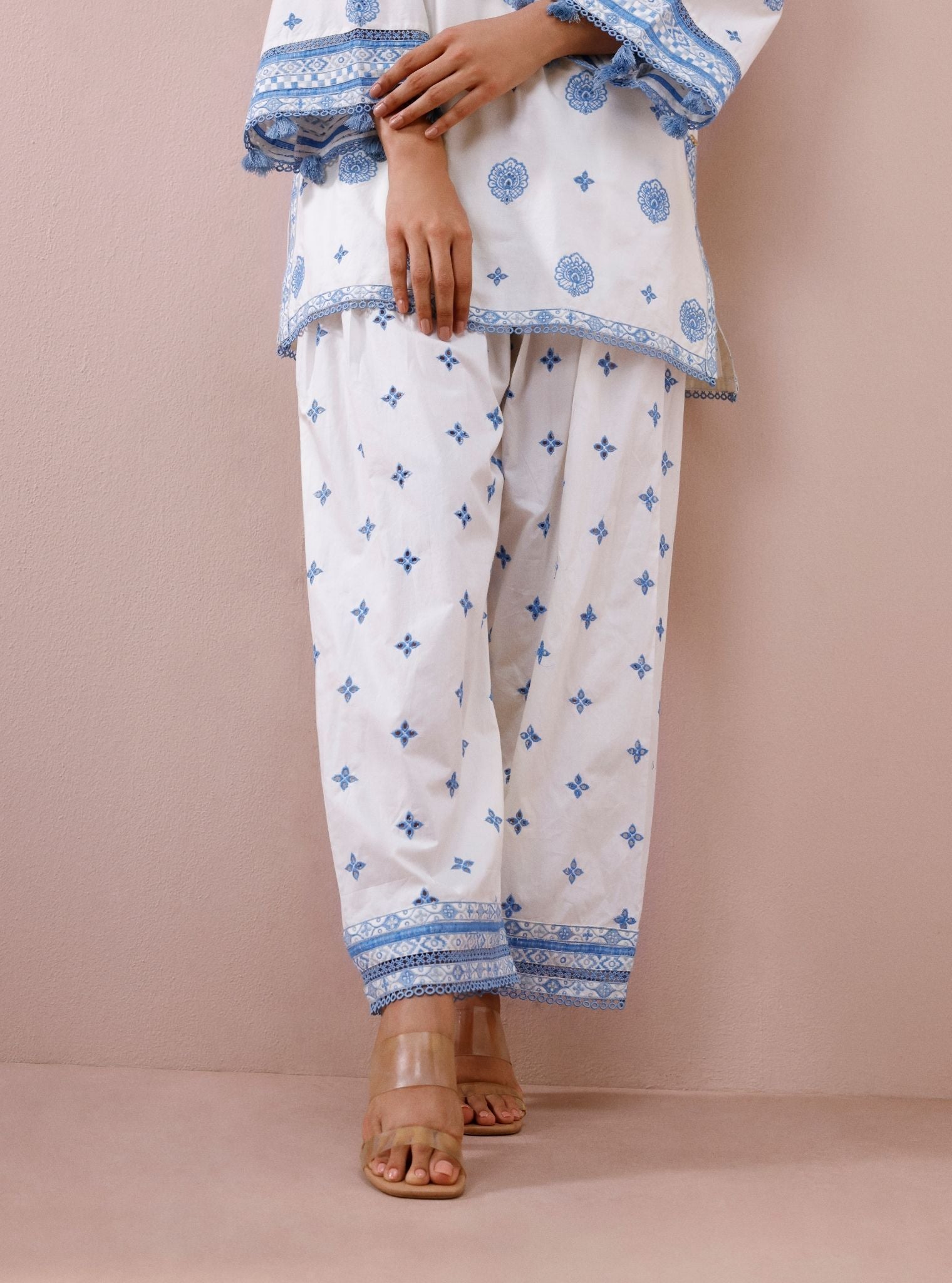 Amora Supima Cotton Off-White Co-ord Set