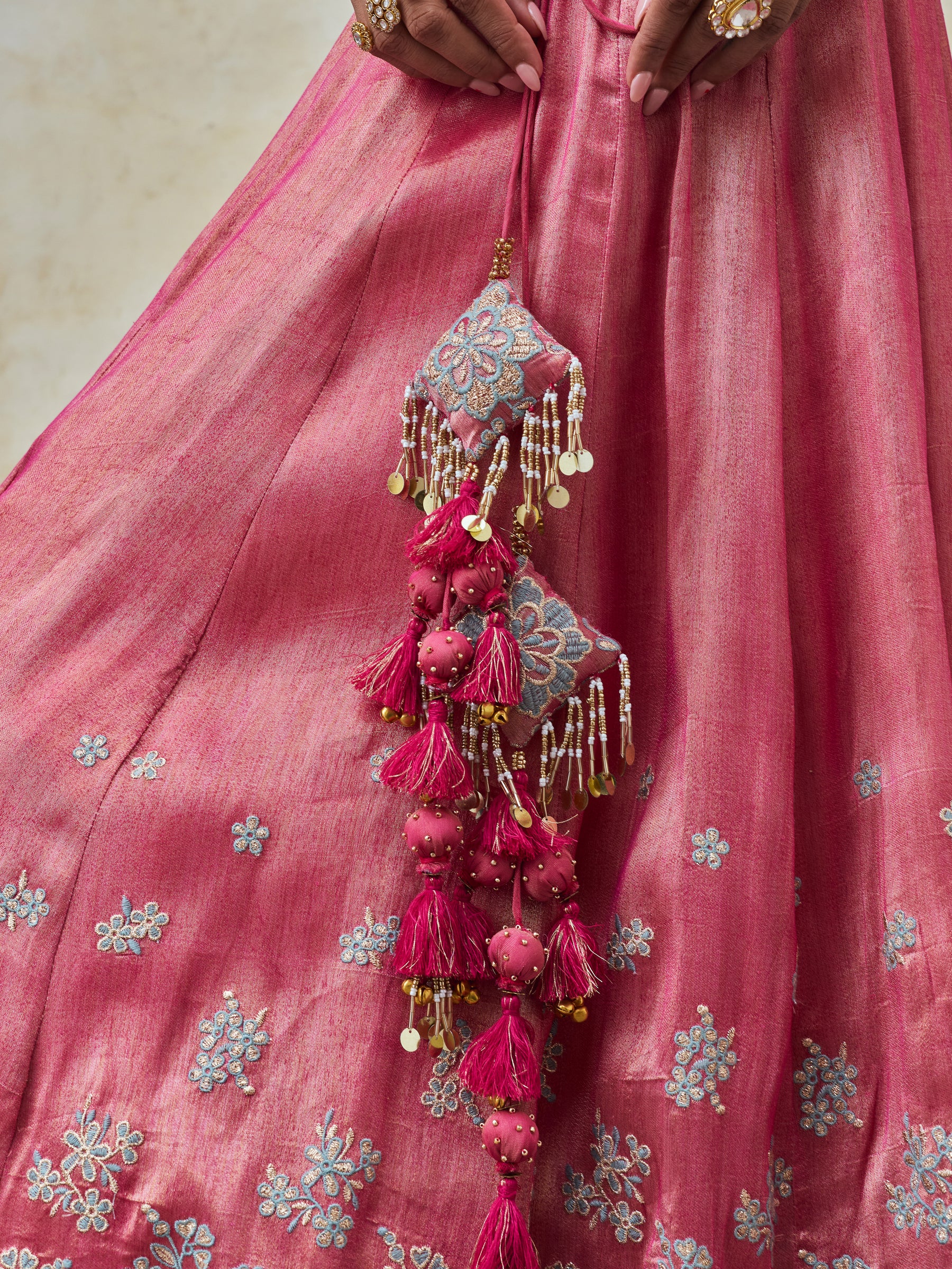 Saawri Bemberg Giraffe Fuchsia Lehenga