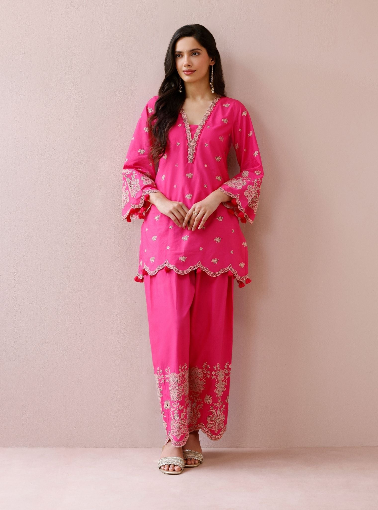 Sorelle Supima Cotton Fuchsia Co-ord Set
