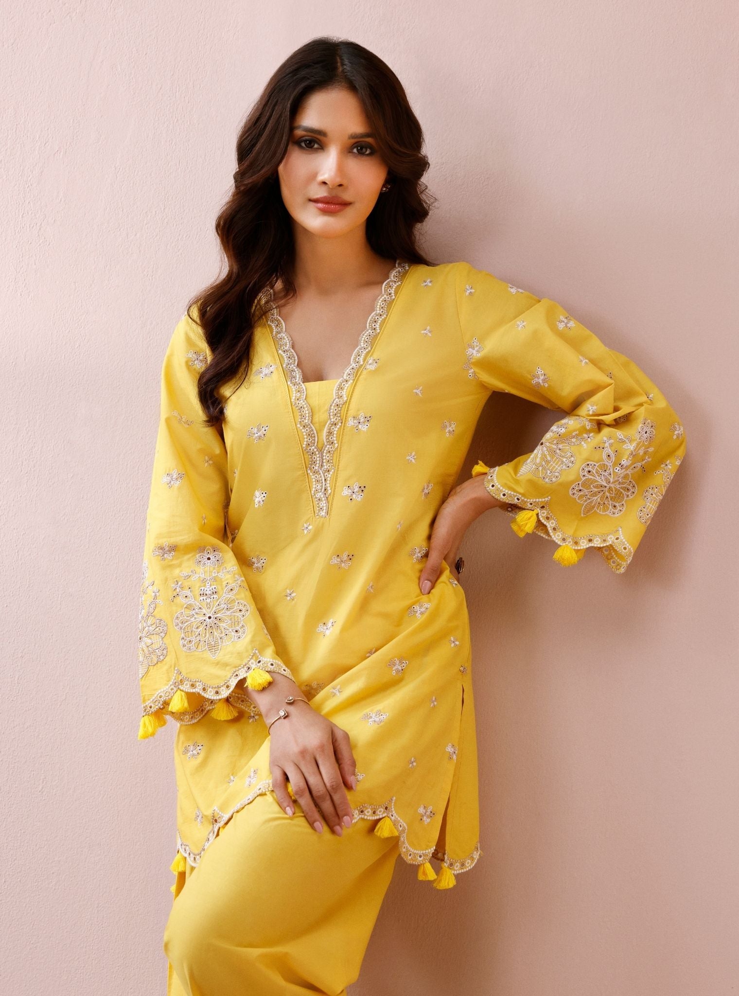 Sorelle Supima Cotton Yellow Co-ord Set