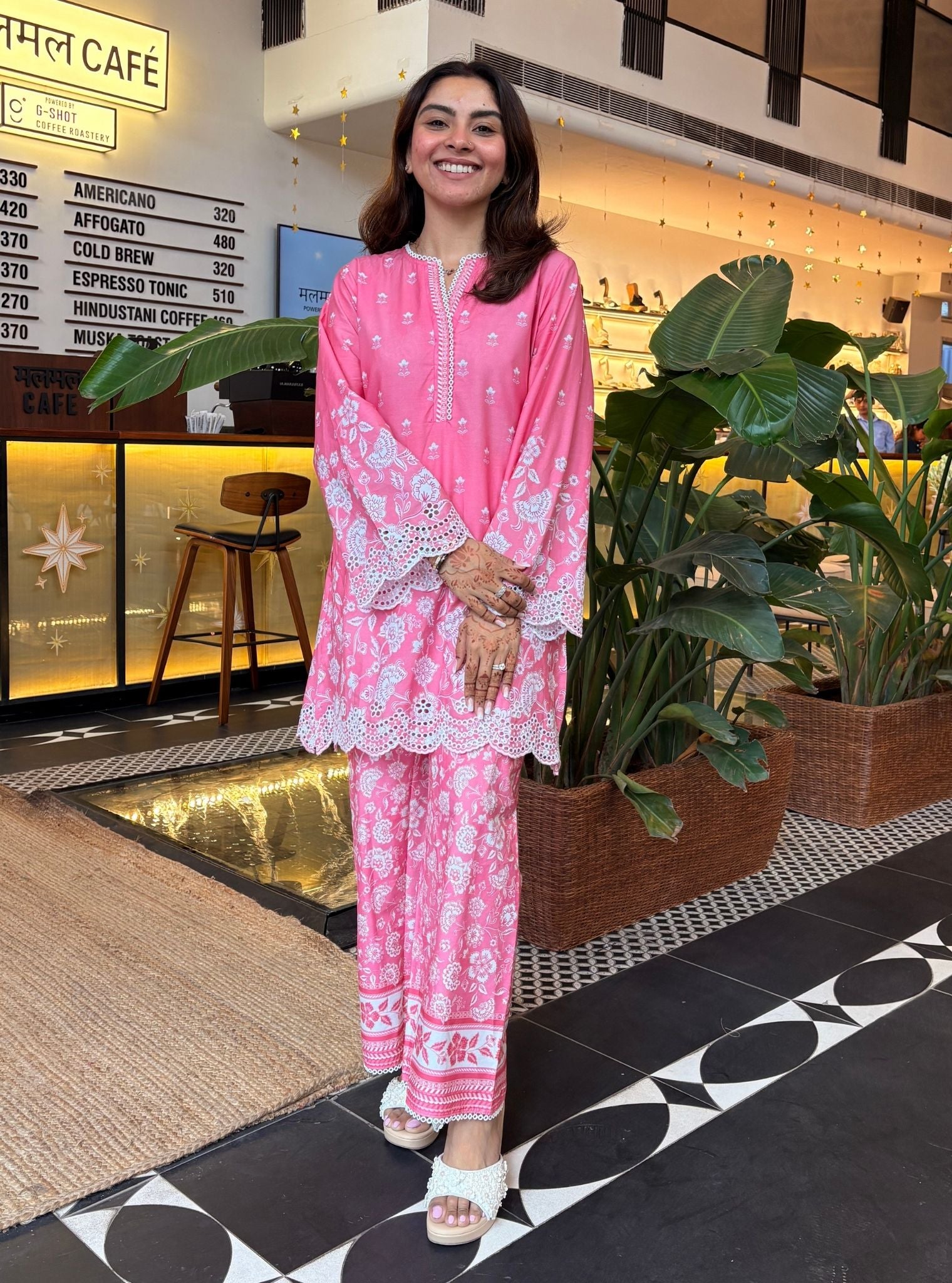 Vaeli Supima Cotton Rani Pink Co-ord Set