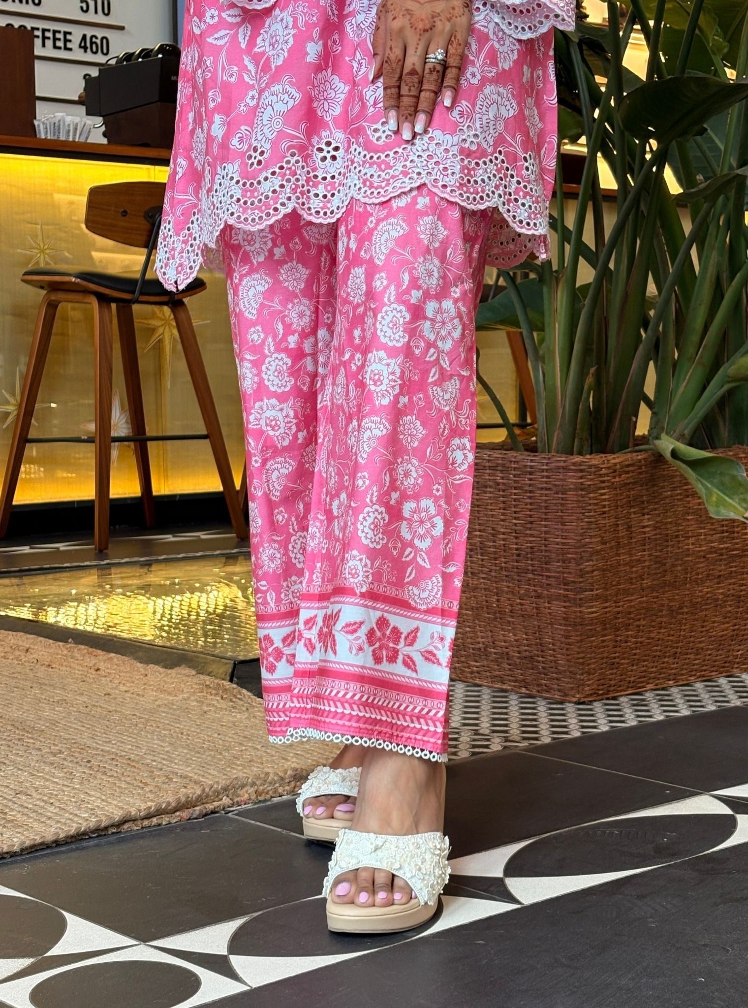 Vaeli Supima Cotton Rani Pink Co-ord Set
