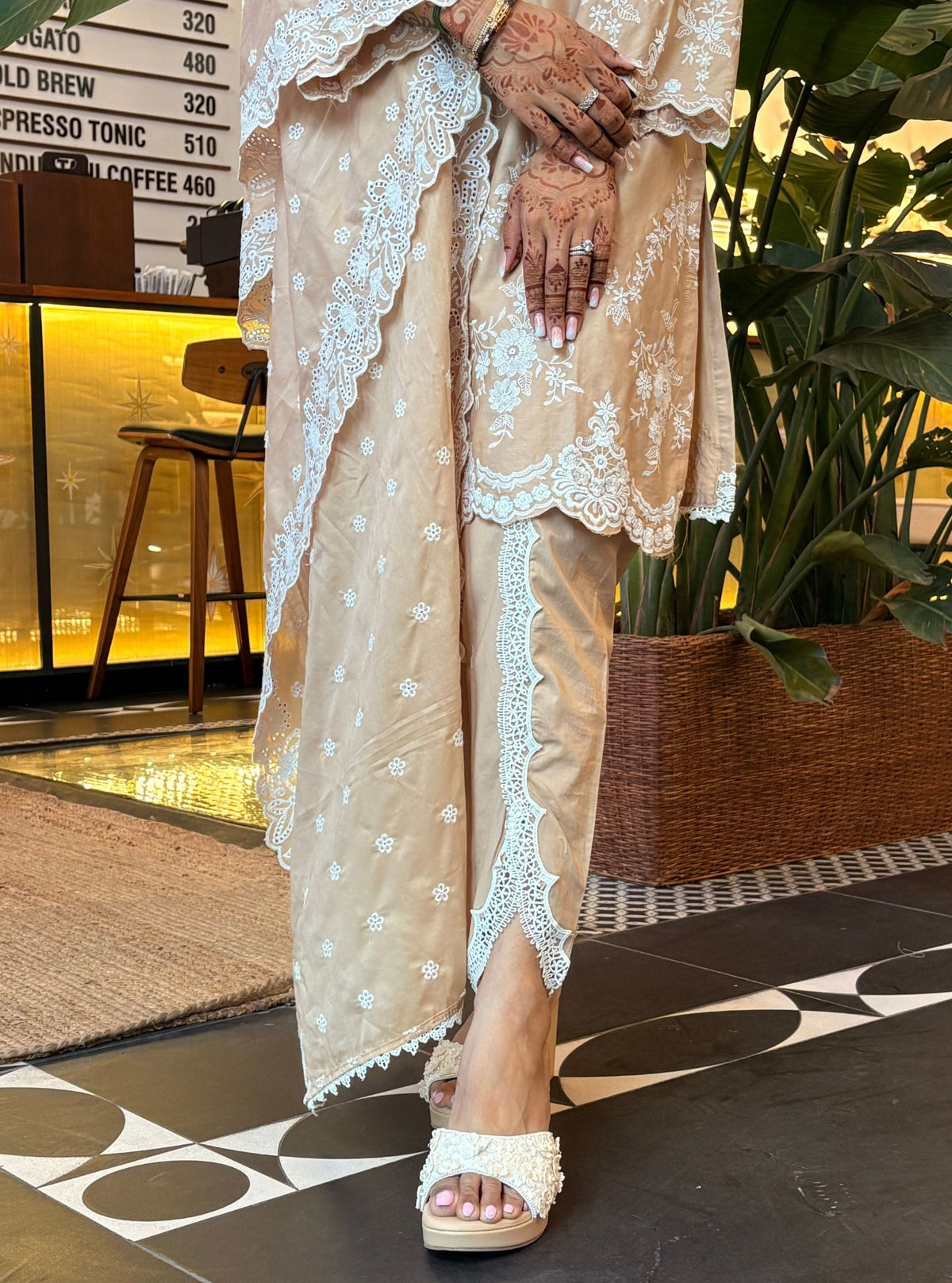 Atrai Supima Cotton Beige Kurta Set