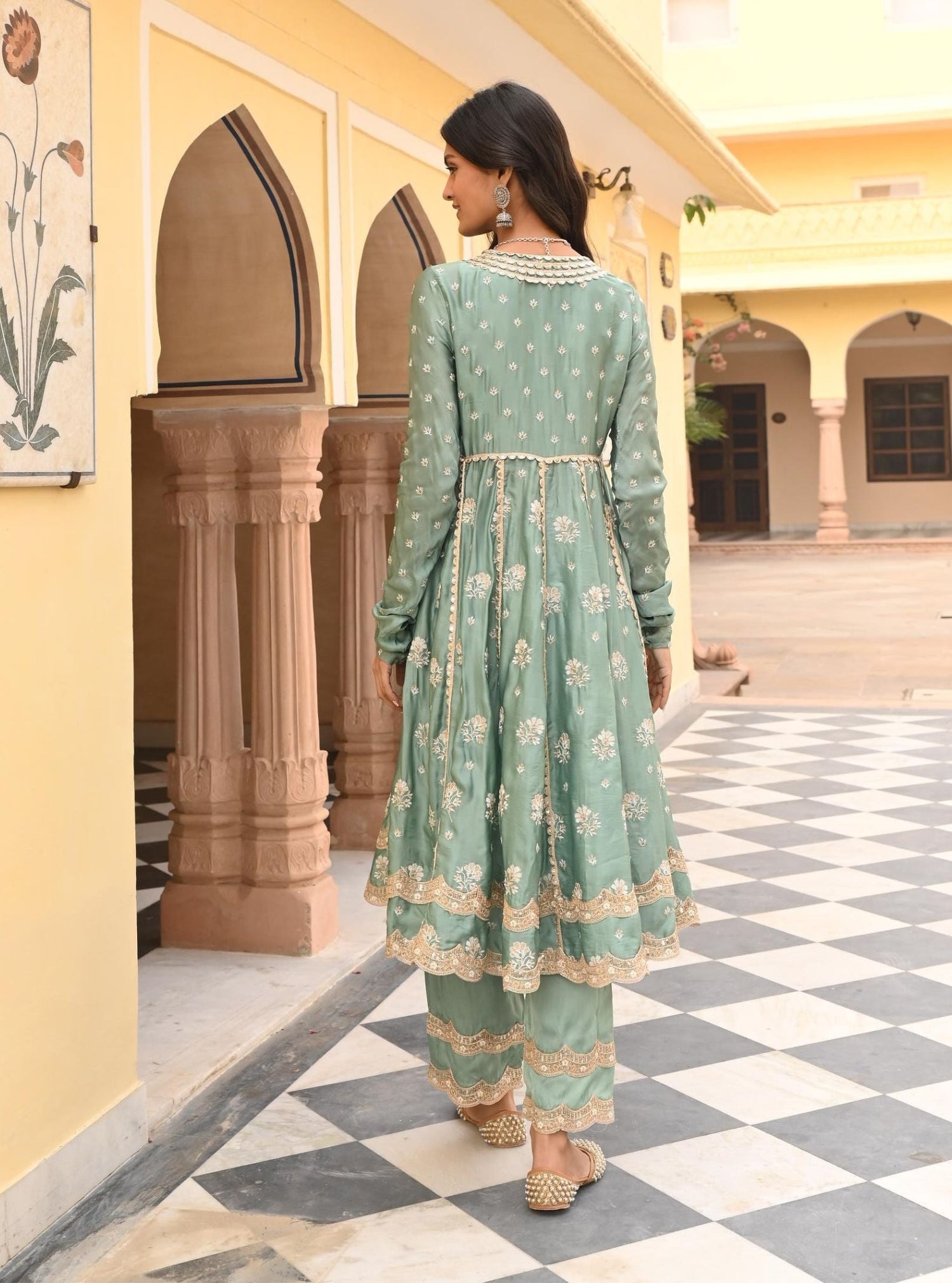 Teal Blue Organic Mulmul Dupatta main image 1