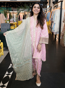 Mulmul Supima Cotton Avira Pink Kurta