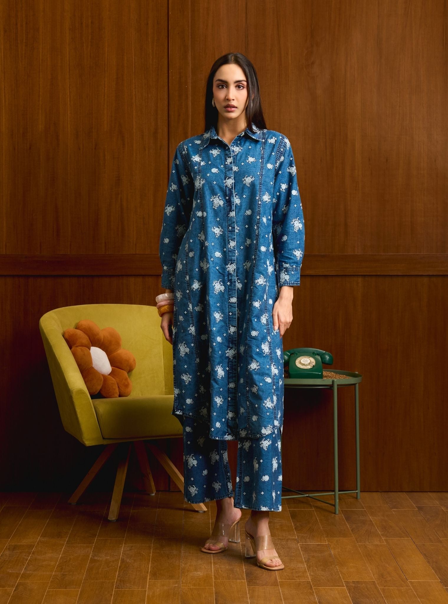 Viri Denim Light Blue Co-ord Set