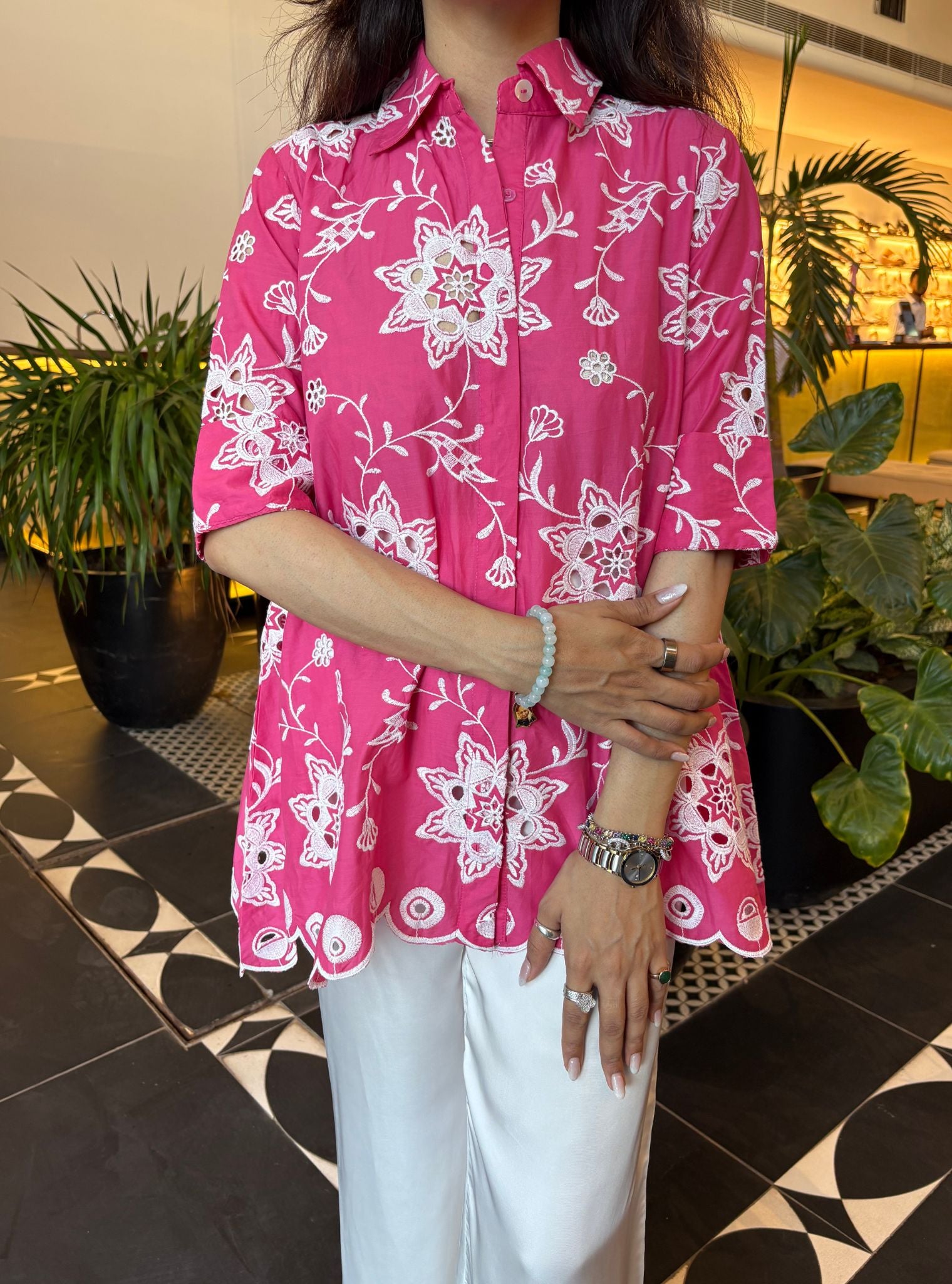 Mulmul Eve Fuschia Shirt