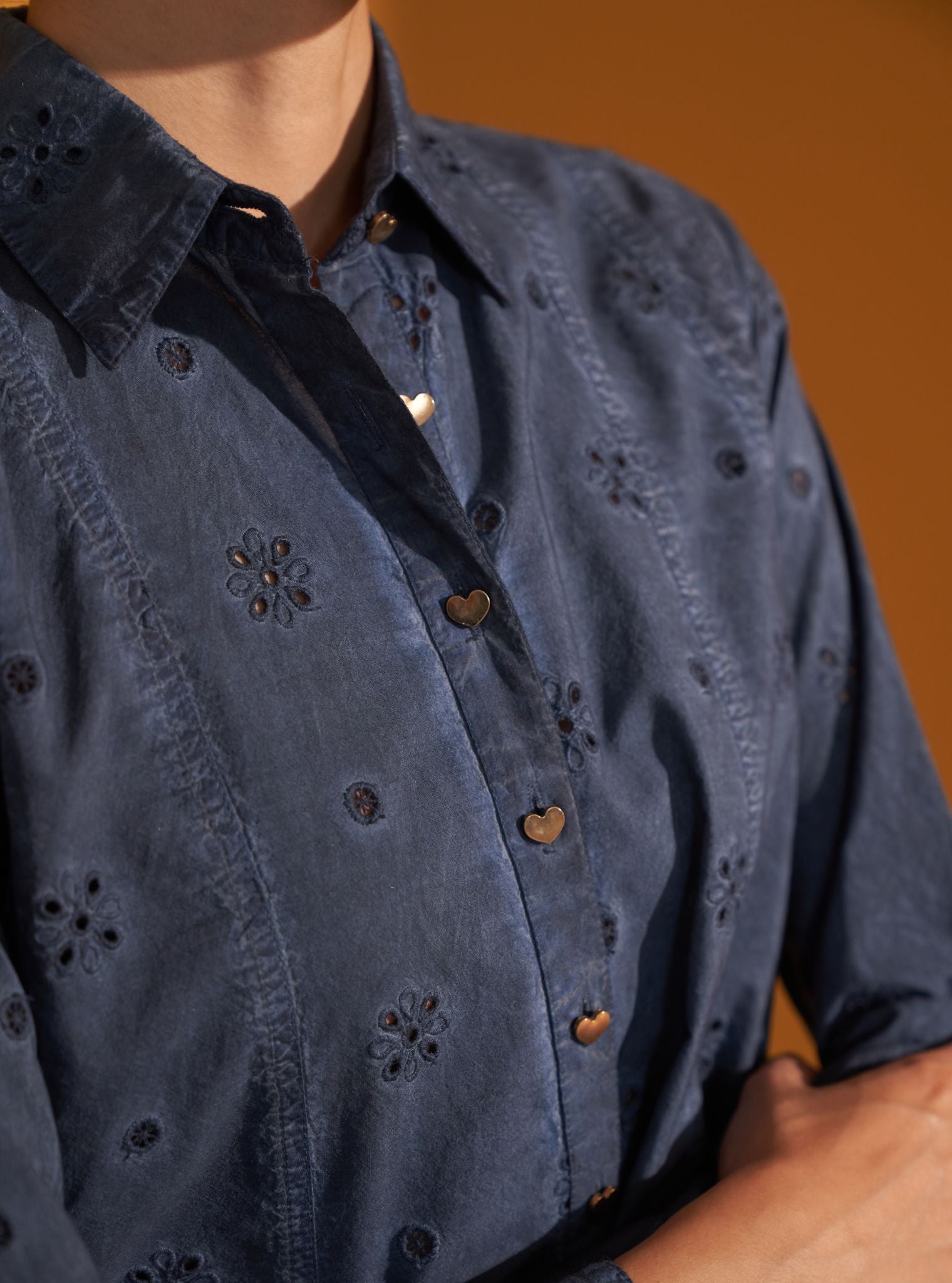 Mulmul Cotton Darcy Navy Shirt with Mulmul Cotton Darcy Navy Pant