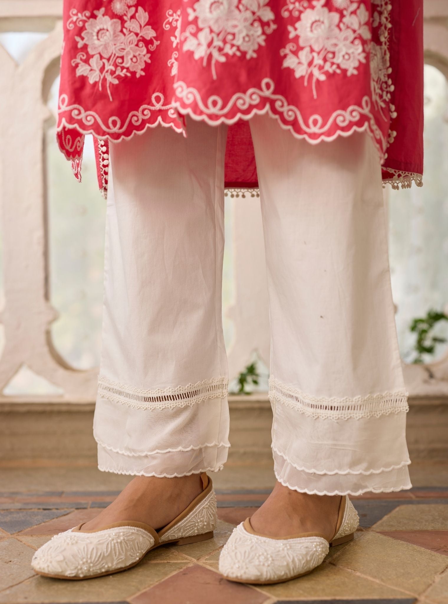 Love Song Supima Cotton Red Kurta Set