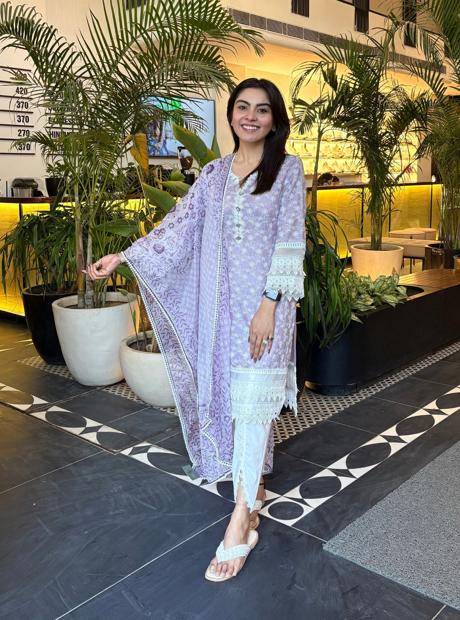 Ivy Supima Cotton Lilac Kurta Set