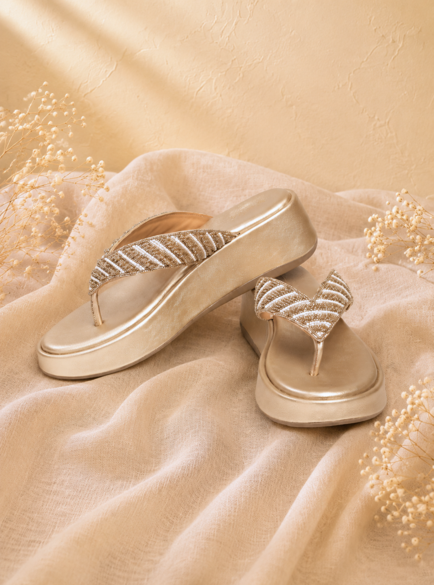 Orla Gold Vegan Wedge Heel