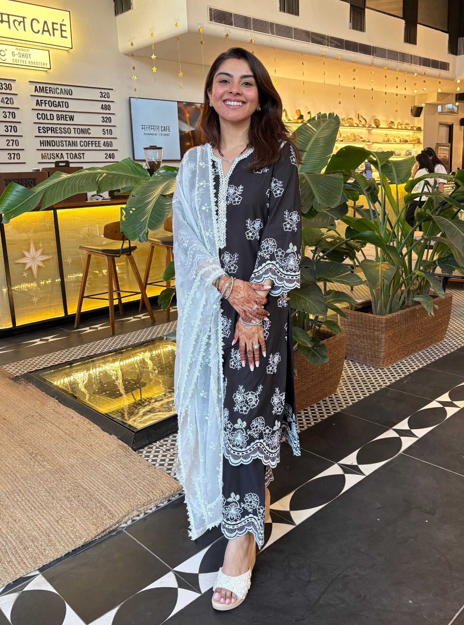 Risha Supima Cotton Black Kurta Set