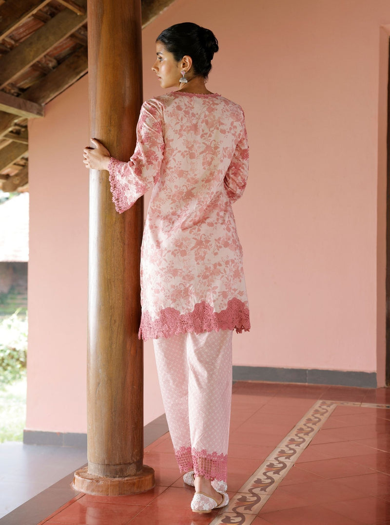 Mulmul Supima Cotton Nix pink Jacket