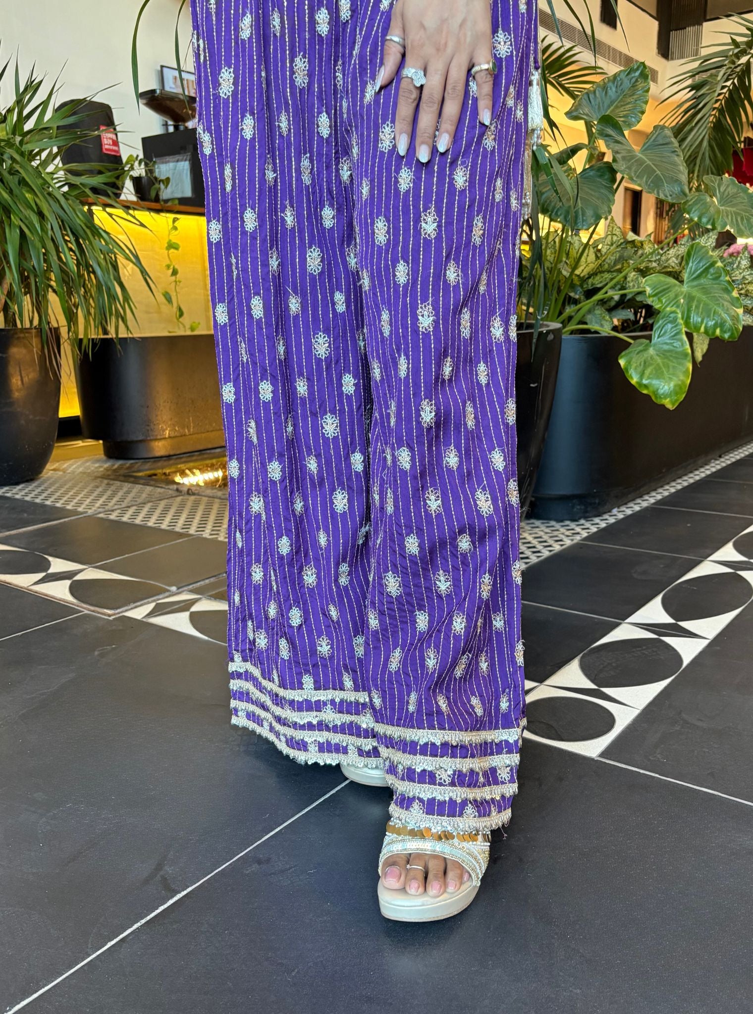 Mulmul Silk Raabta Purple Jumpsuit