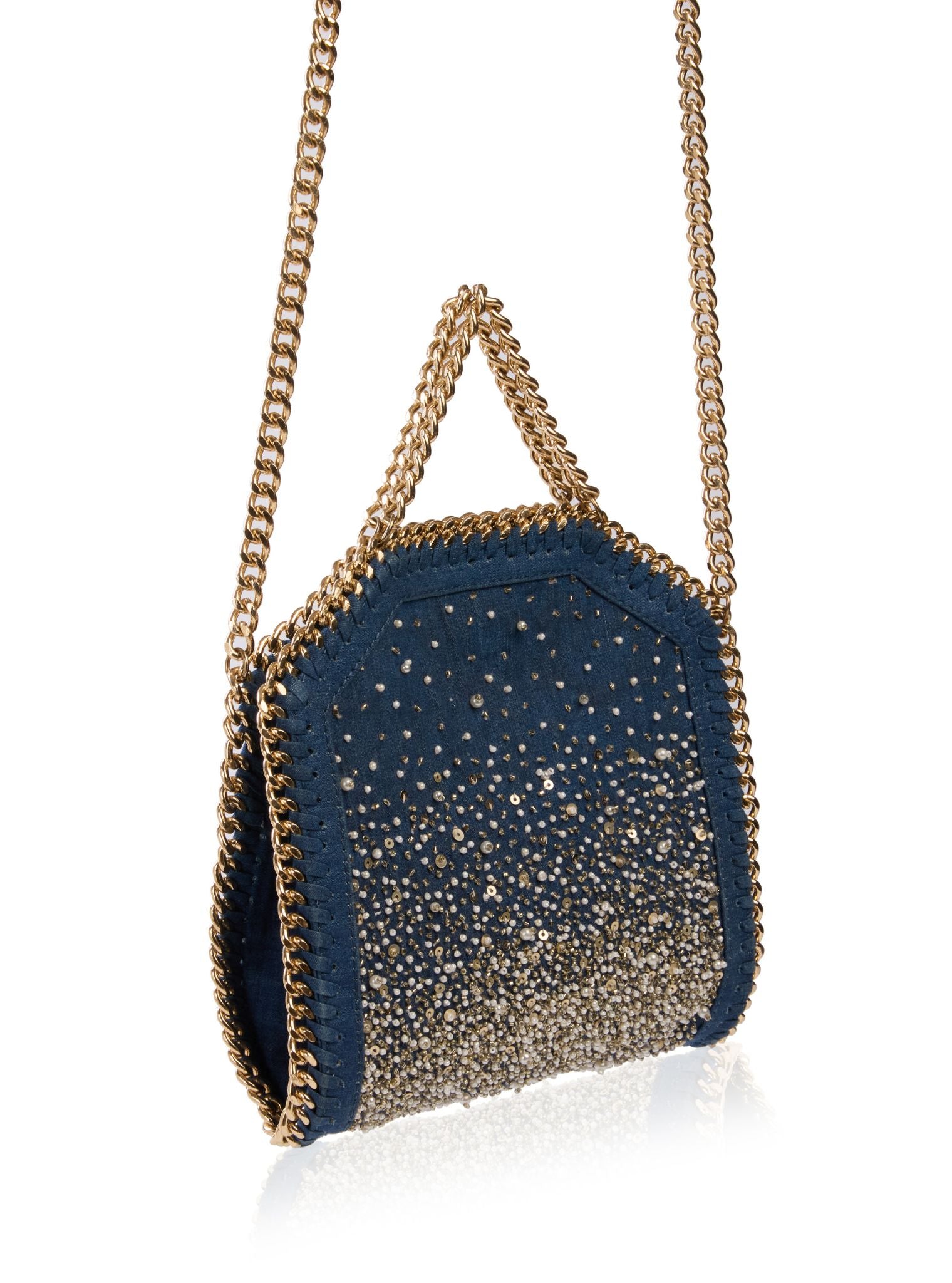 Denim Disco Hand Embroidered Sling Bag