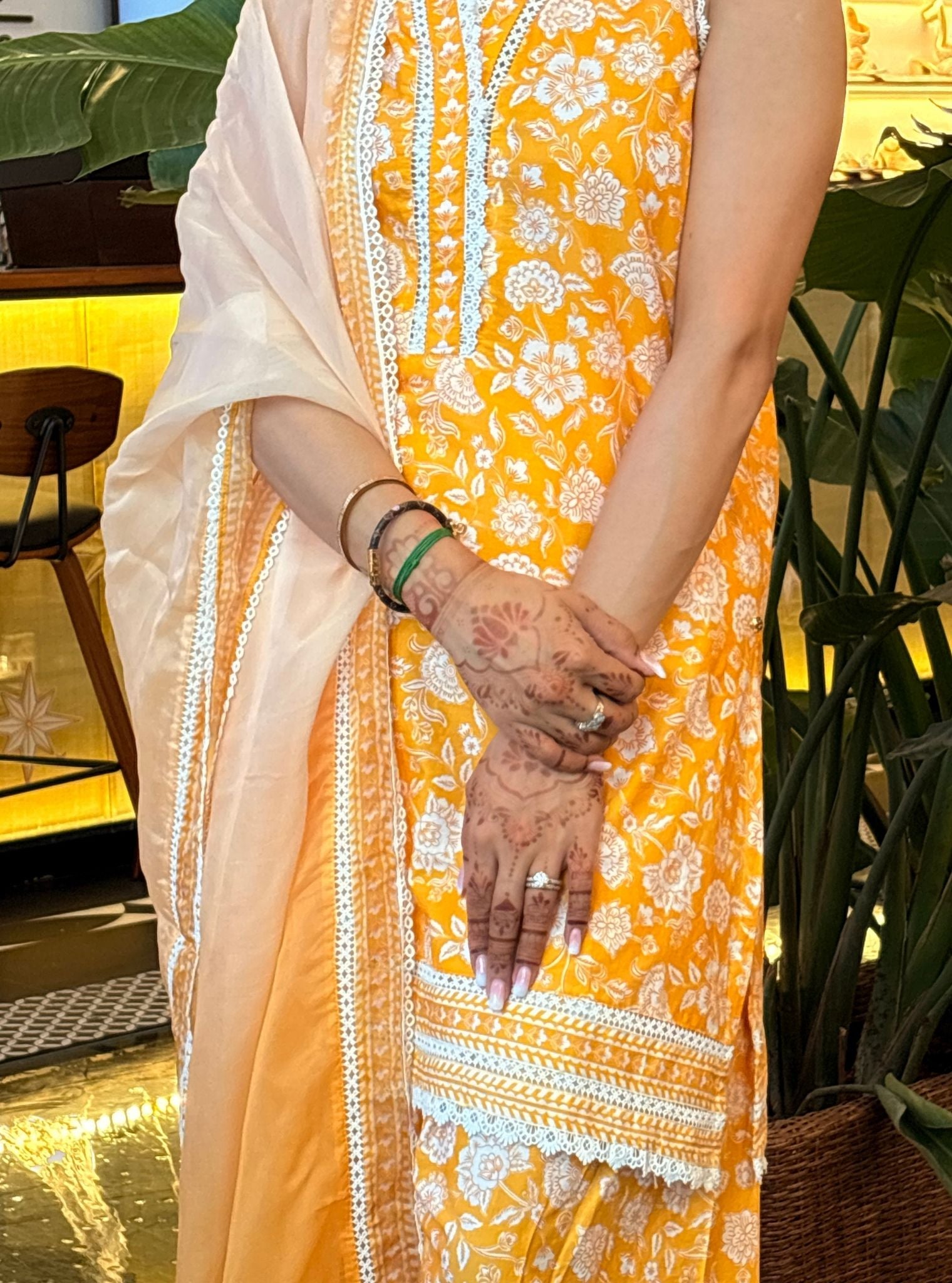 Ivya Supima Cotton Yellow Kurta Set