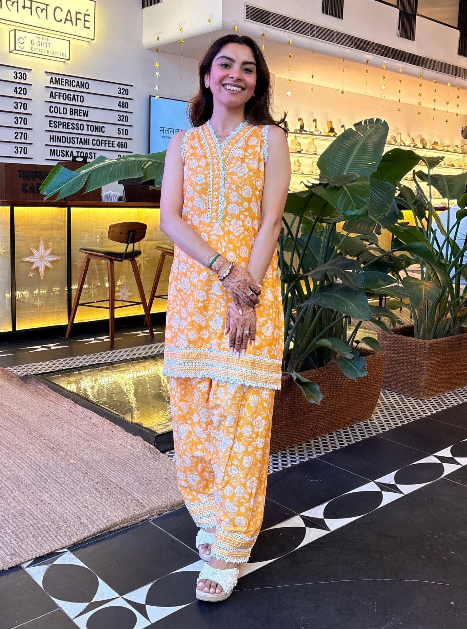 Ivya Supima Cotton Yellow Kurta Set