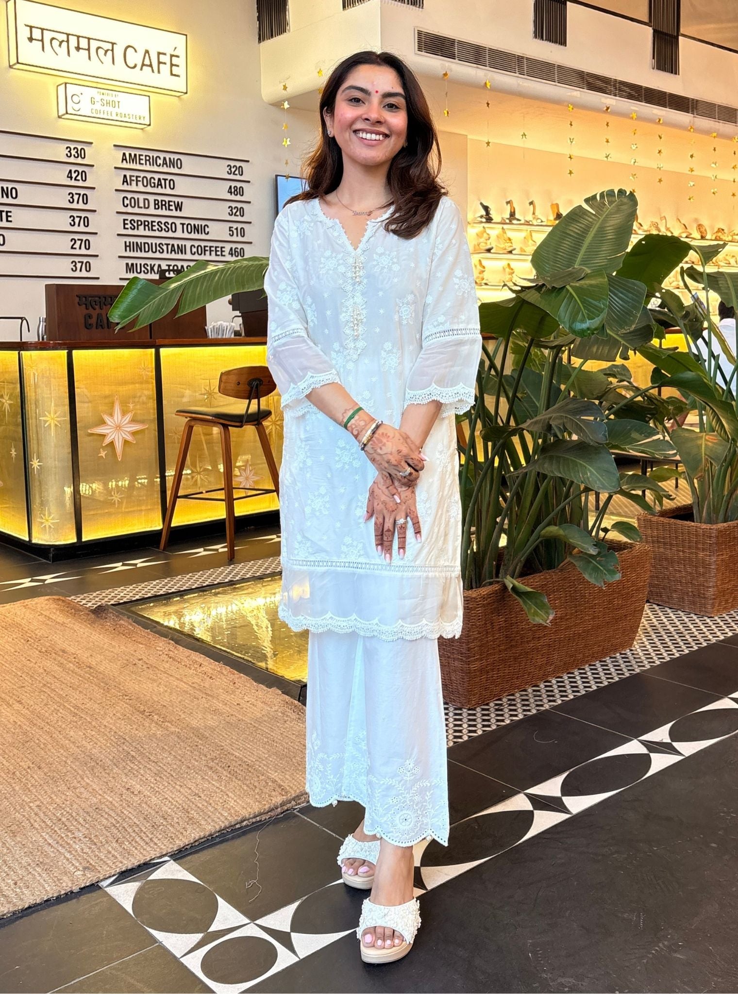 Emmie Supima Cotton White Kurta Set